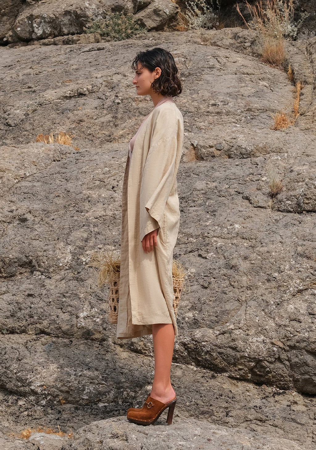 Tiny Krem Keten Kimono görünüm 4