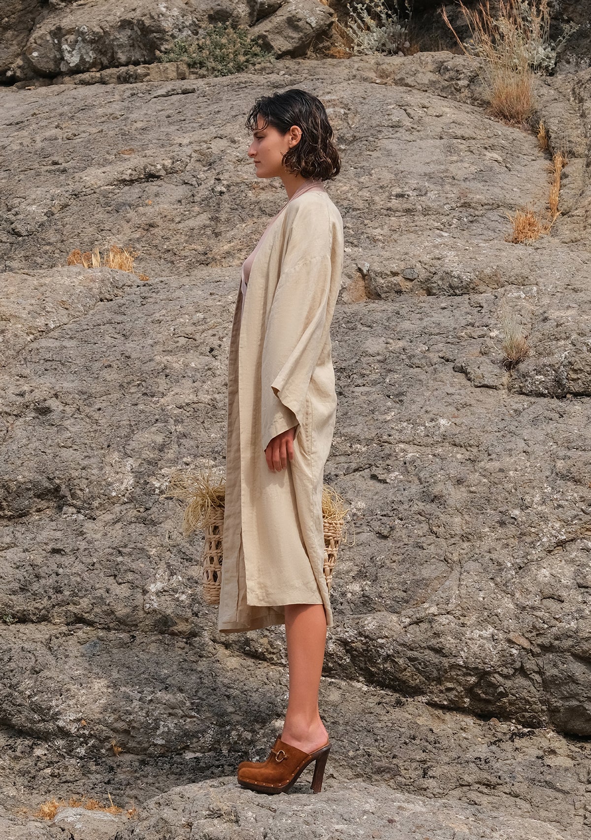 Tiny Krem Keten Kimono görünüm 4