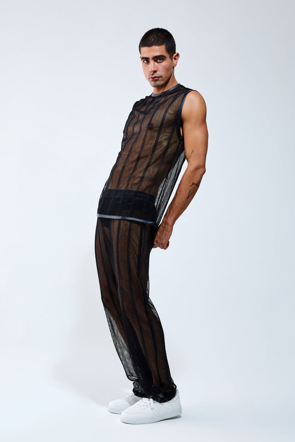 Piel Transparan Kolsuz File T-Shirt