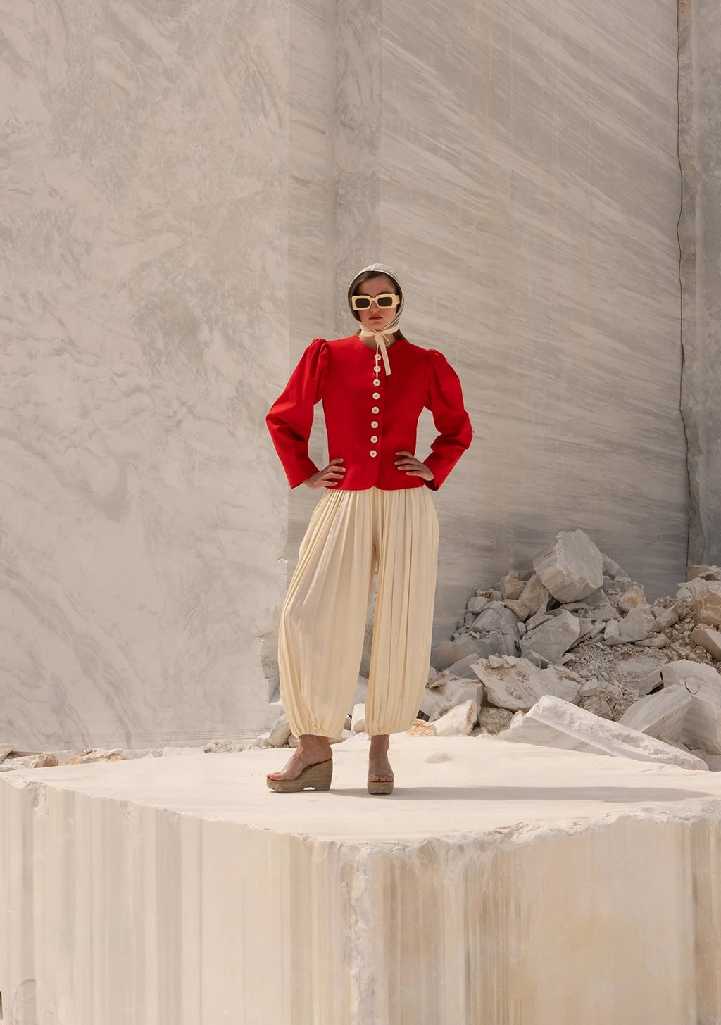 Tiny Önü Düğmeli Vatkalı Büzgülü Ceket