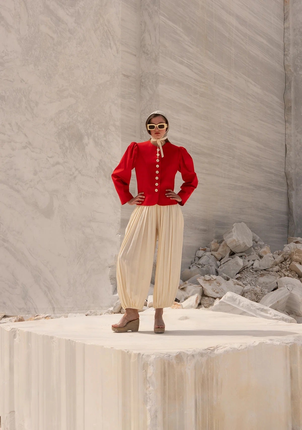 Tiny Önü Düğmeli Vatkalı Büzgülü Ceket