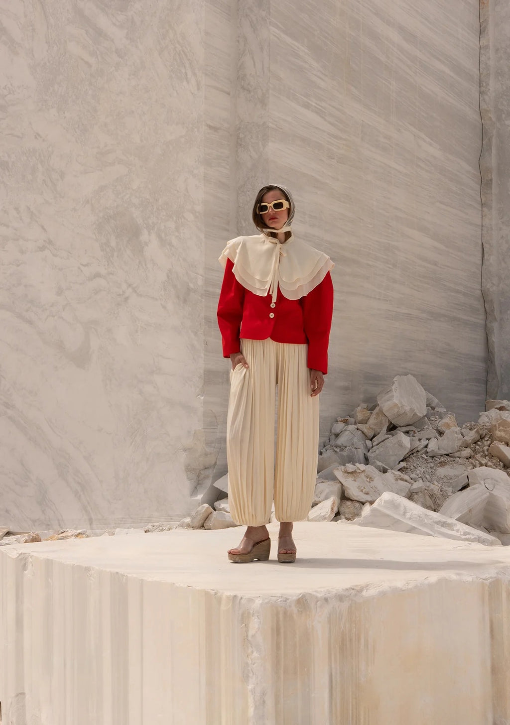 Tiny Önü Düğmeli Vatkalı Büzgülü Ceket