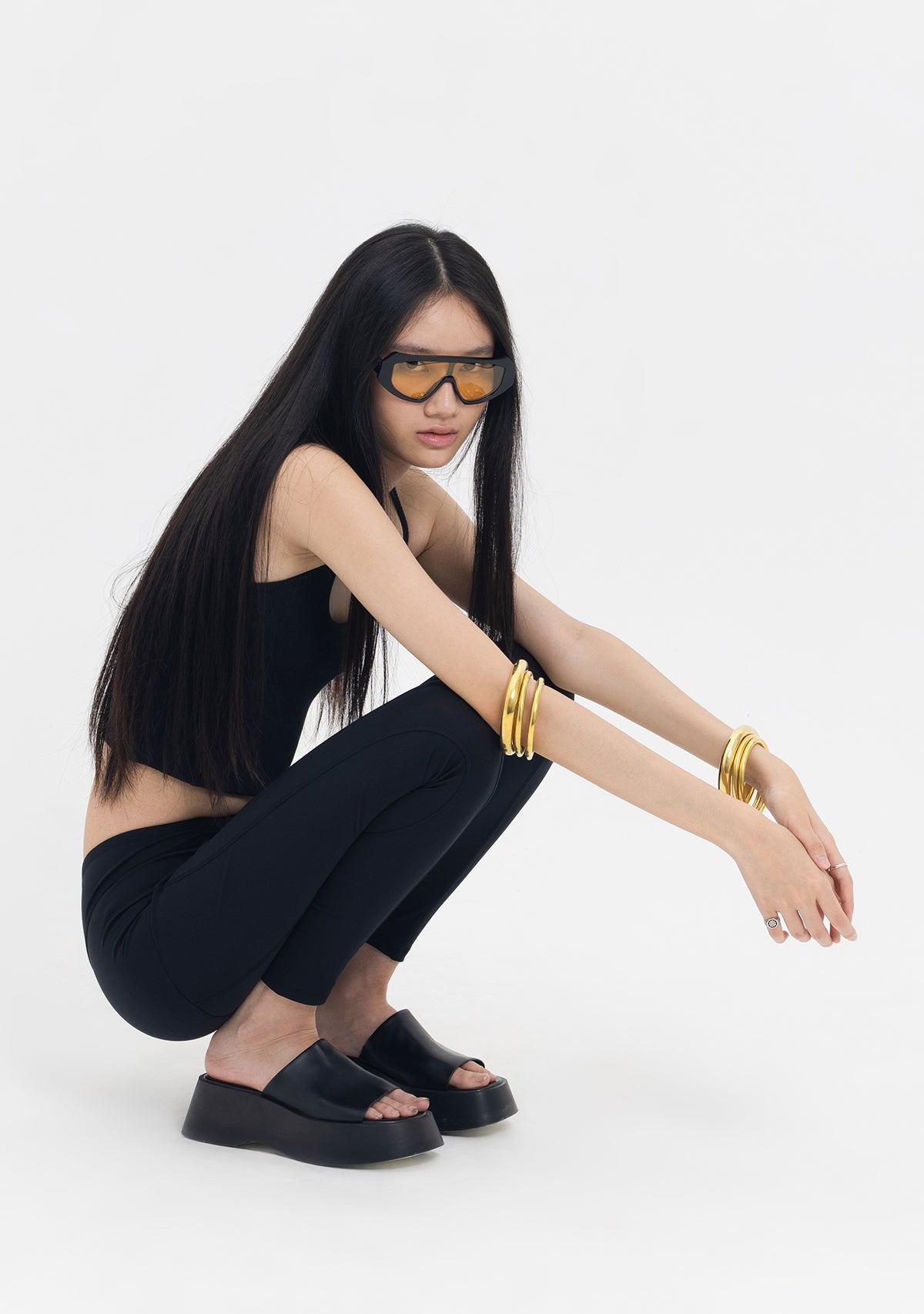 Tiny İnce Fitilli Askılı Siyah Bluz görünüm 6