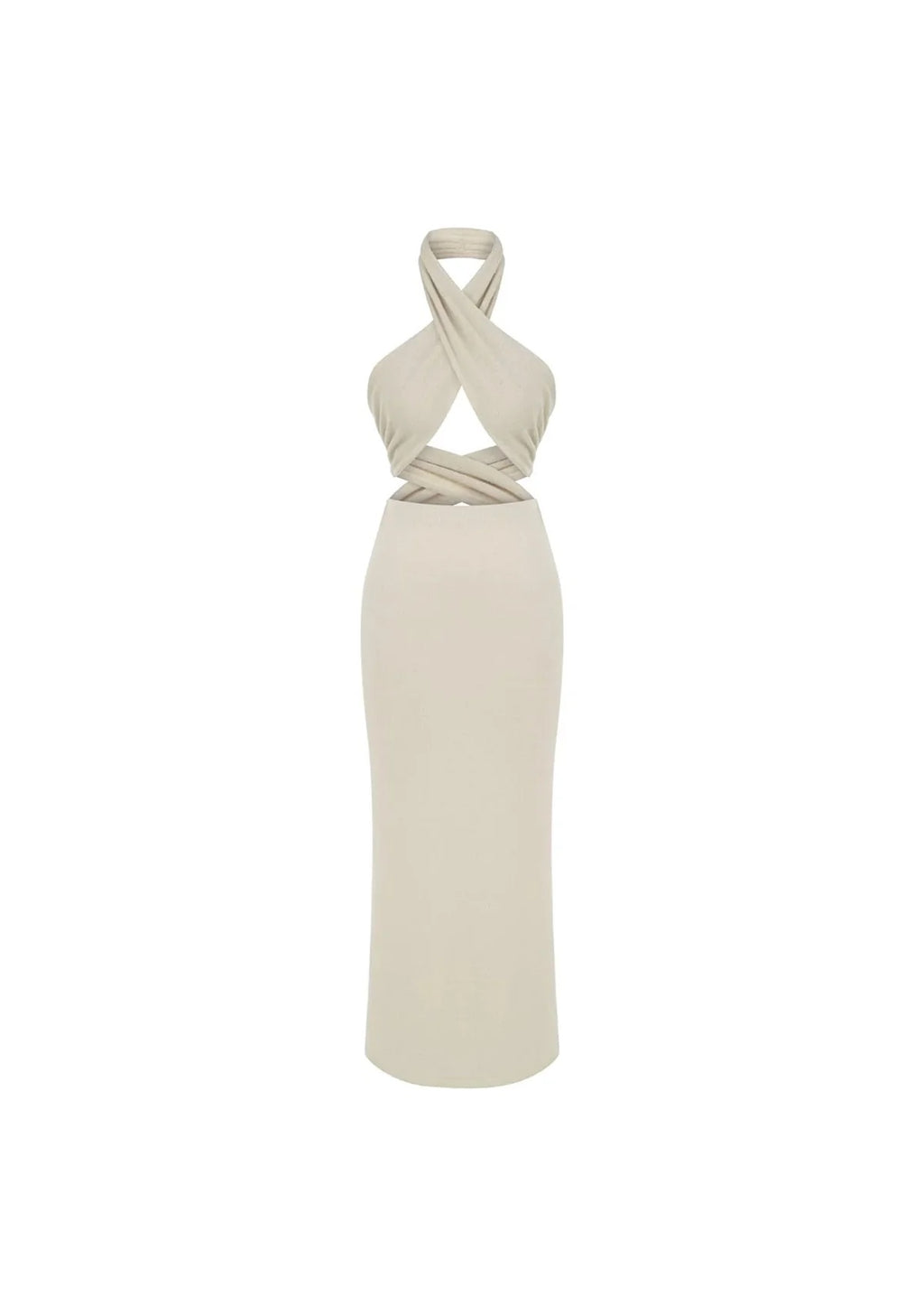 Tiny Si Boyundan Çapraz Bağlamalı Triko Elbise