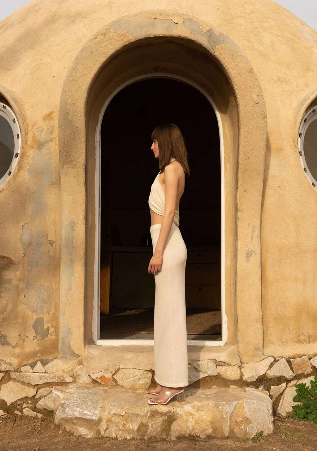 Tiny Si Boyundan Çapraz Bağlamalı Triko Elbise