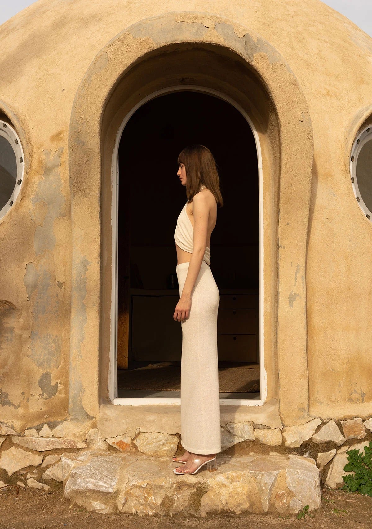 Tiny Si Boyundan Çapraz Bağlamalı Triko Elbise