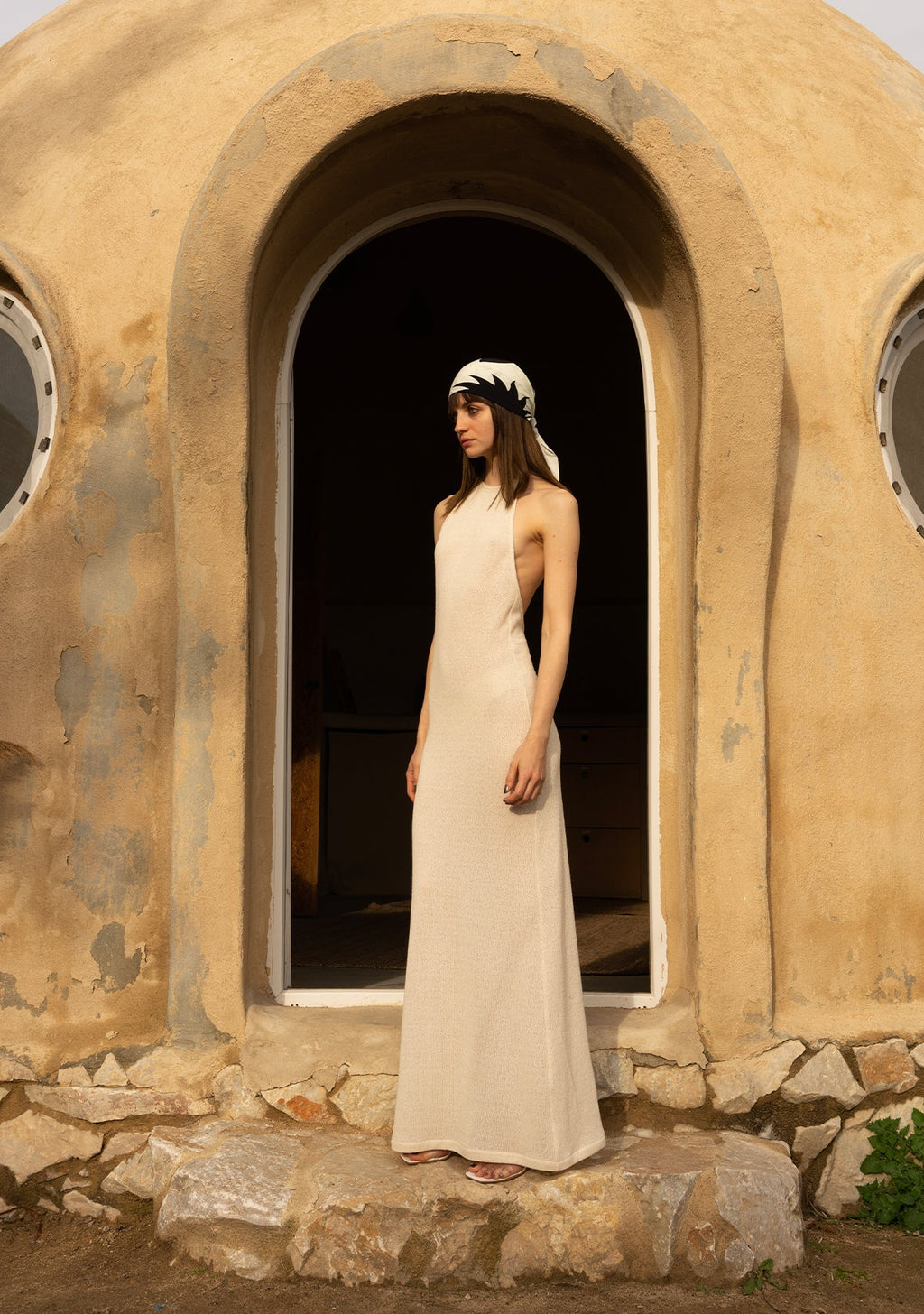 Tiny Halter Yaka Triko Elbise