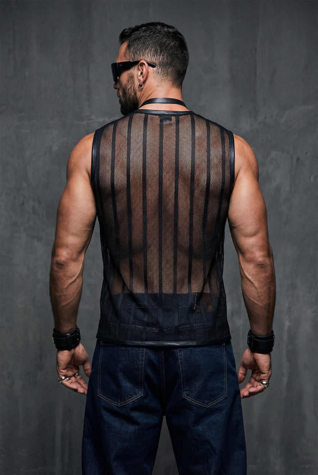 Piel Transparan Kolsuz File T-Shirt