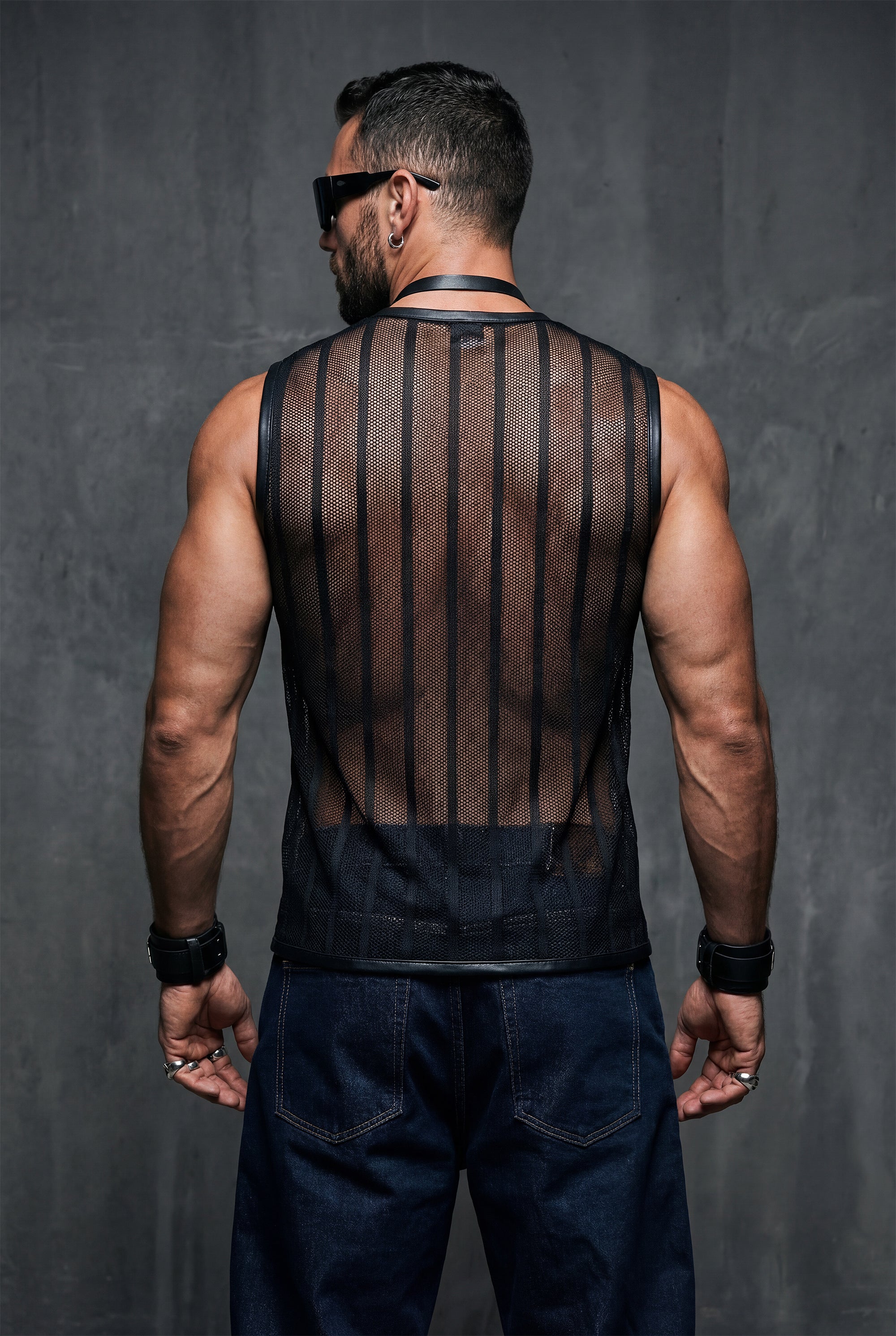 Piel Transparan Kolsuz File T-Shirt