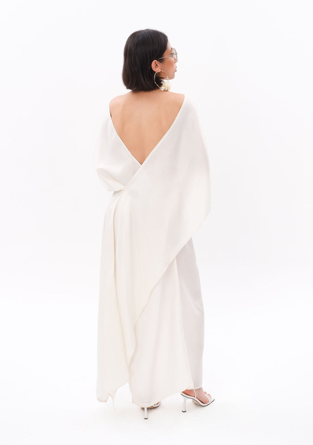 Tiny Beyaz Luxe Tencel™ Elbise görünüm 6