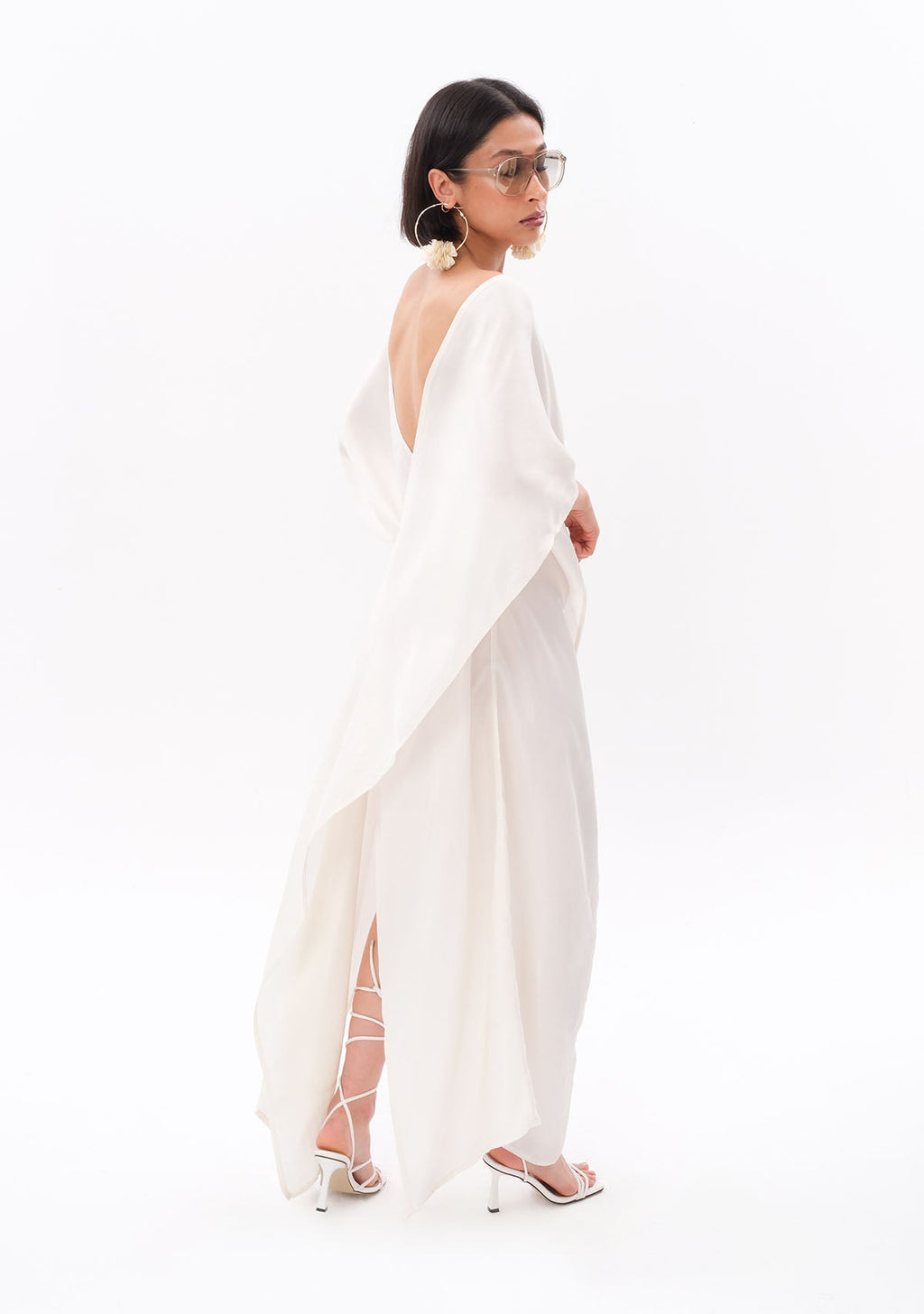 Tiny Beyaz Luxe Tencel™ Elbise görünüm 2