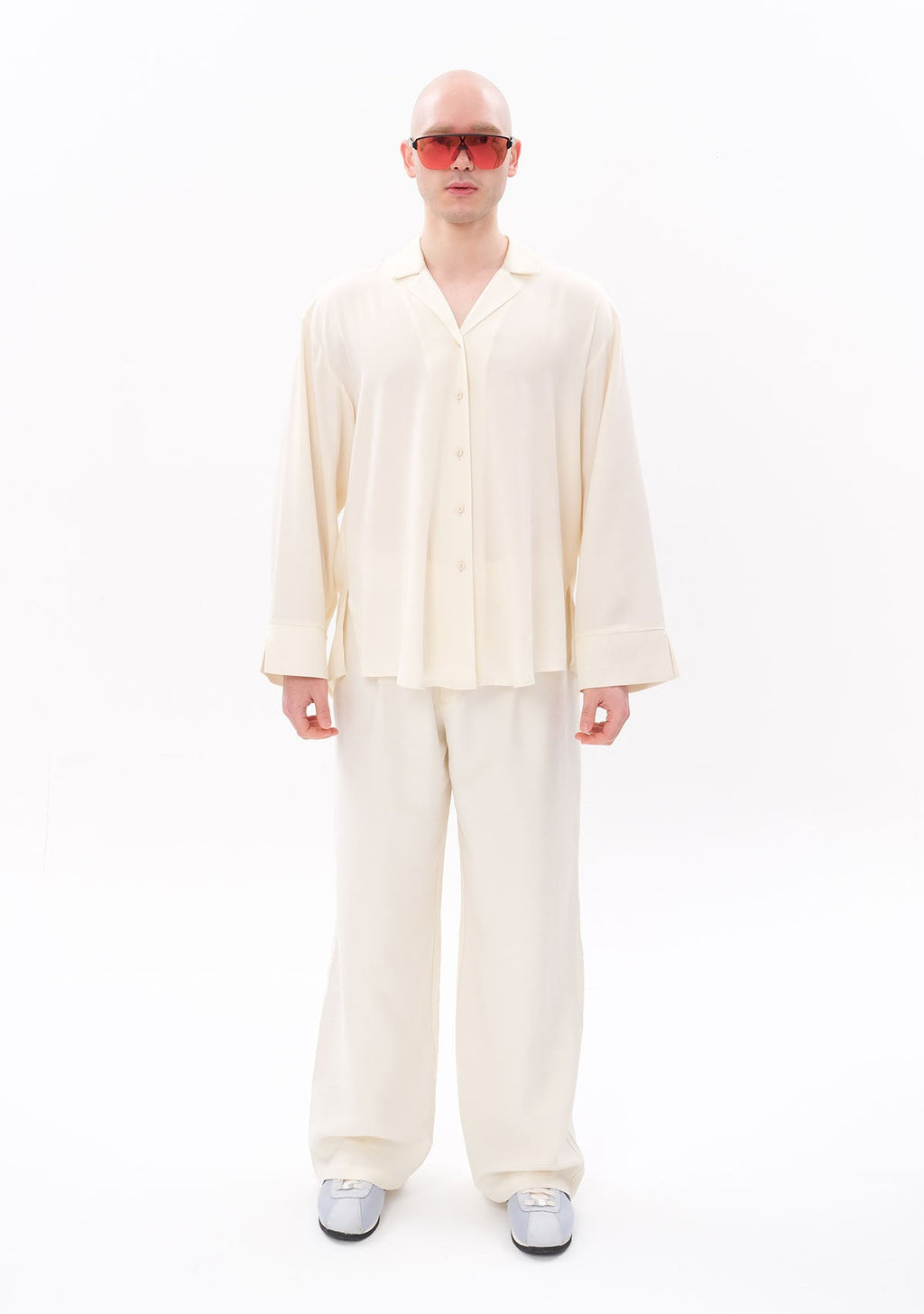 Tiny Beyaz Tencel™ Oversize Gömlek ana görünüm