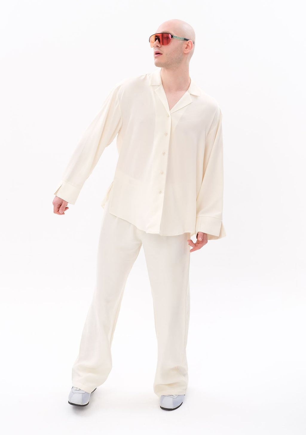 Tiny Beyaz Tencel™ Oversize Gömlek görünüm 6
