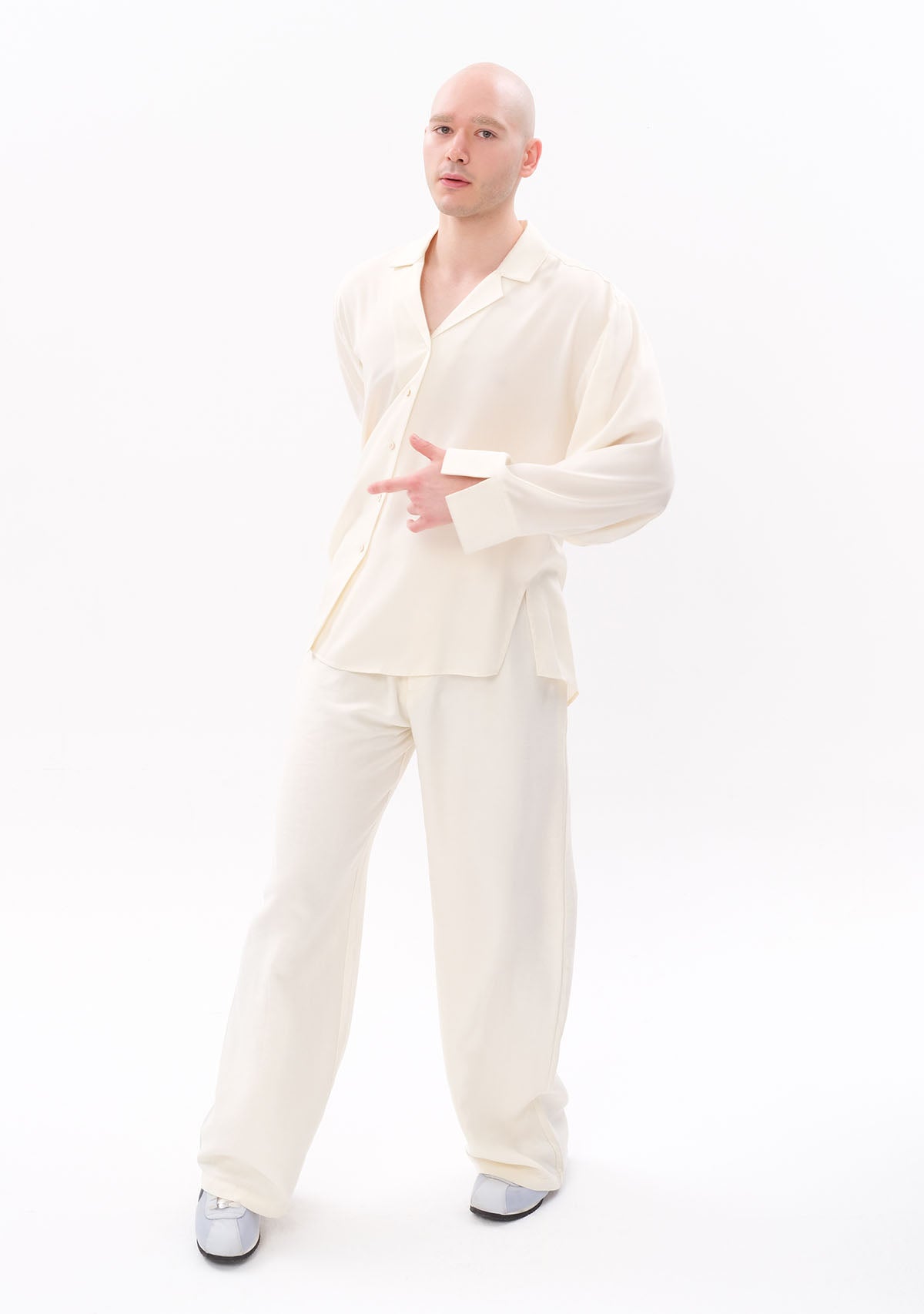 Tiny Beyaz Tencel™ Oversize Gömlek görünüm 7