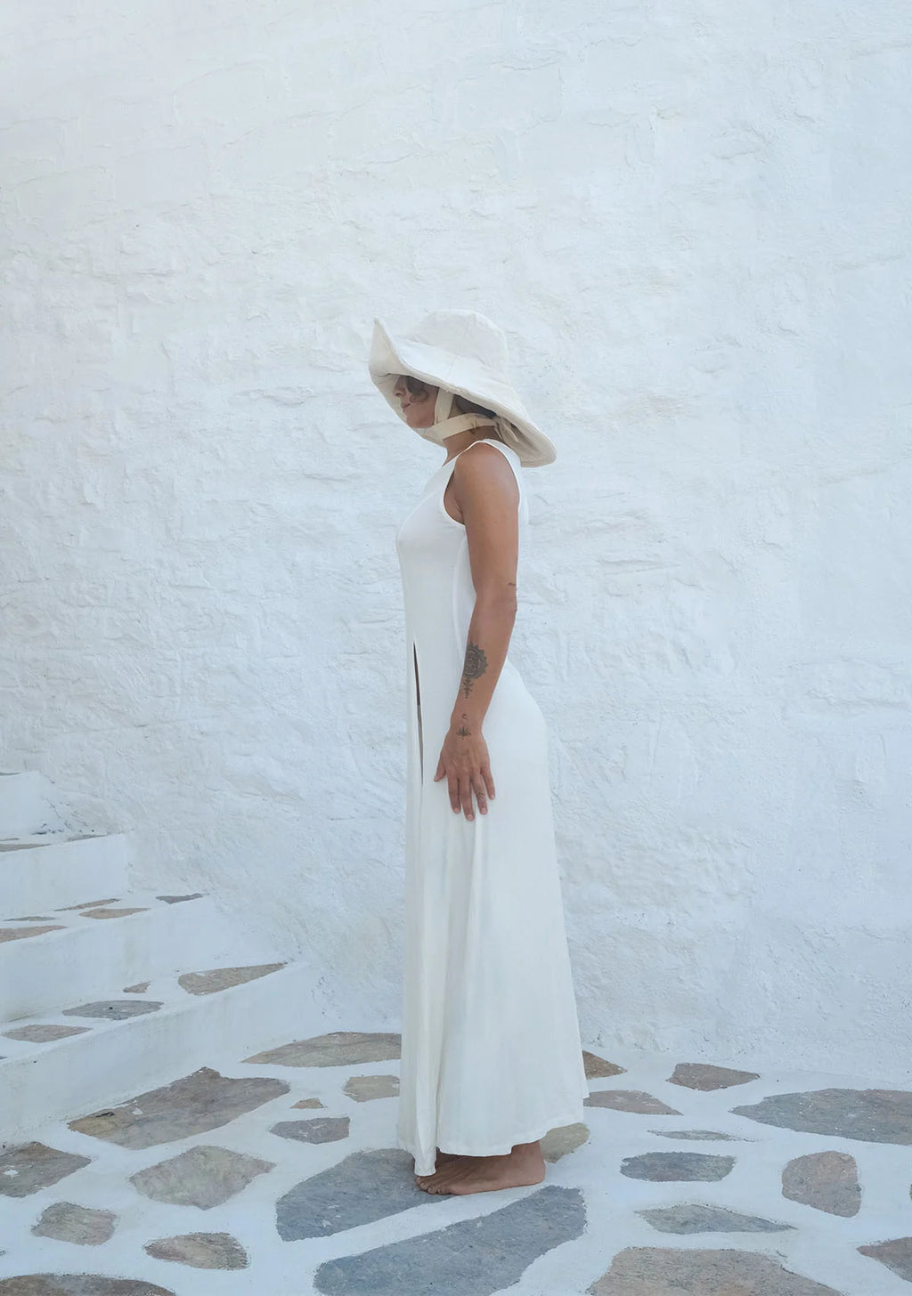 Tiny Deep Split Soft Sleeveless Dress