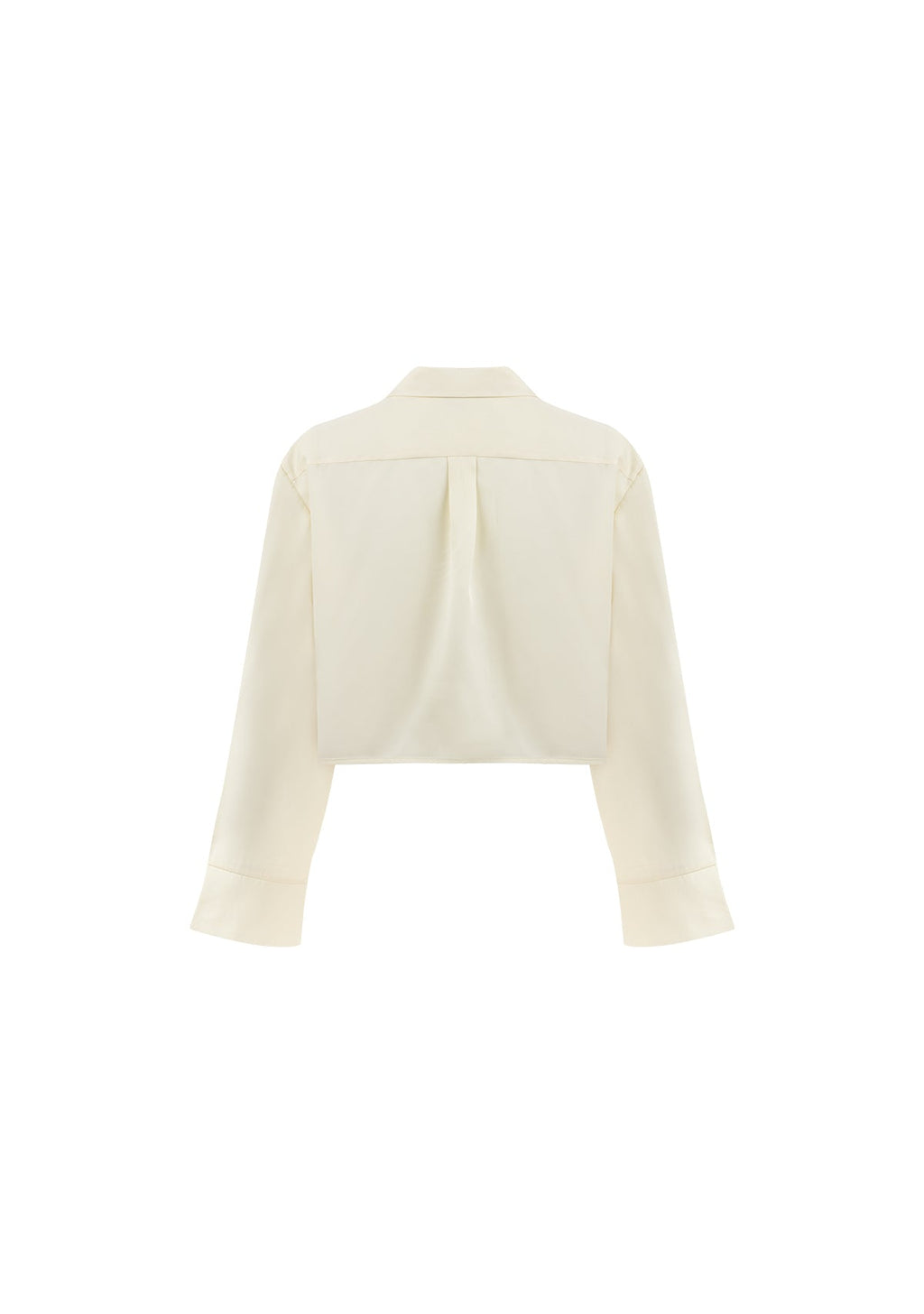 Tiny Beyaz Tencel™ Oversize Crop Gömlek görünüm 9