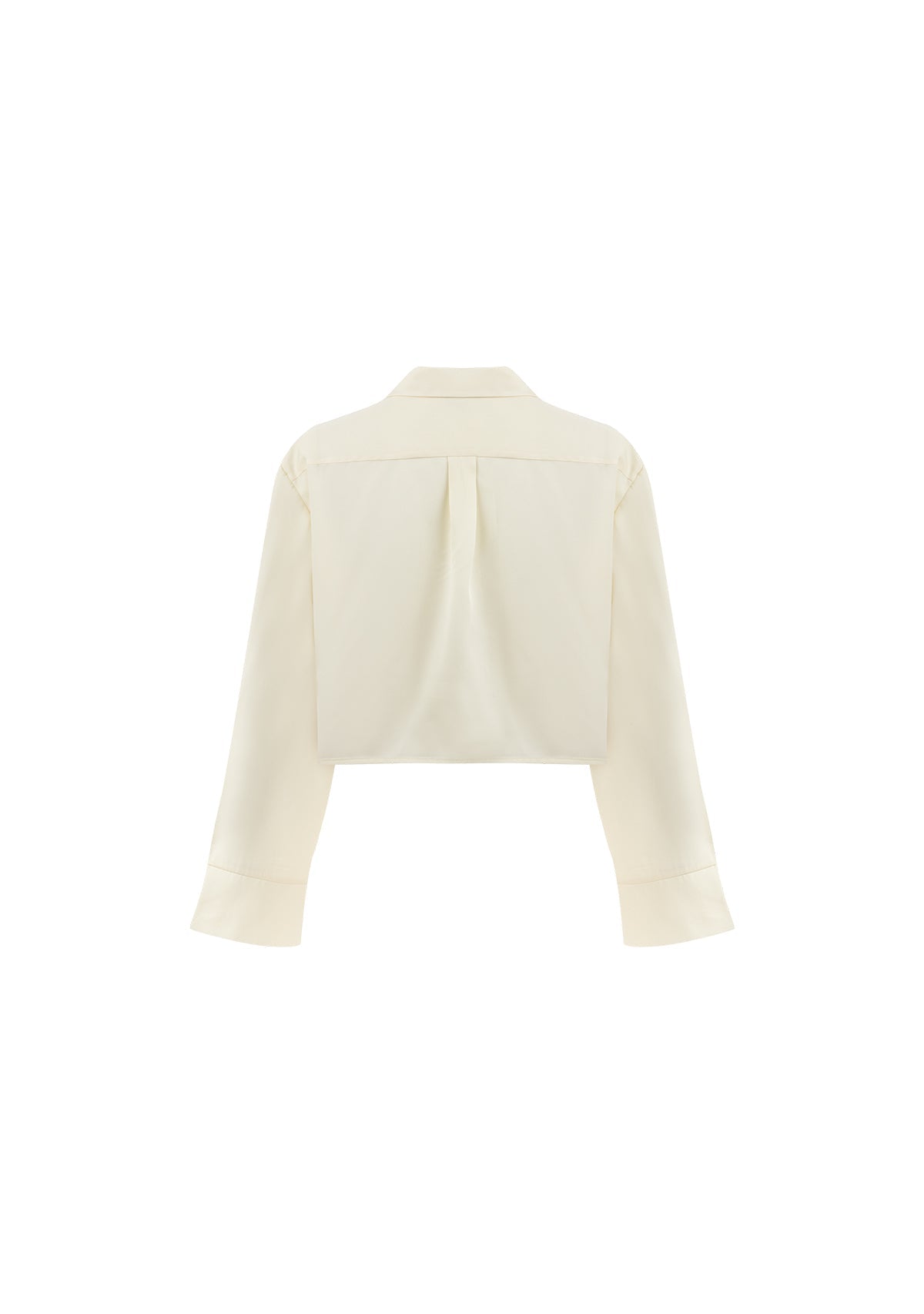 Tiny Beyaz Tencel™ Oversize Crop Gömlek görünüm 9