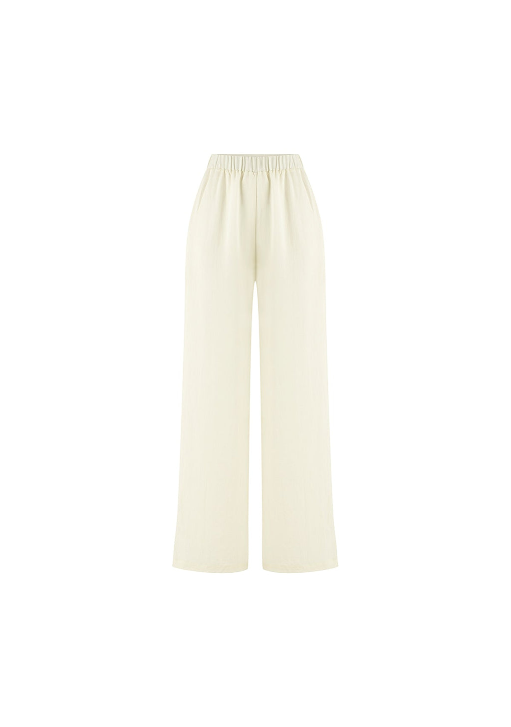 Tiny Beyaz Tencel™ Beli Lastikli Pantolon görünüm 6
