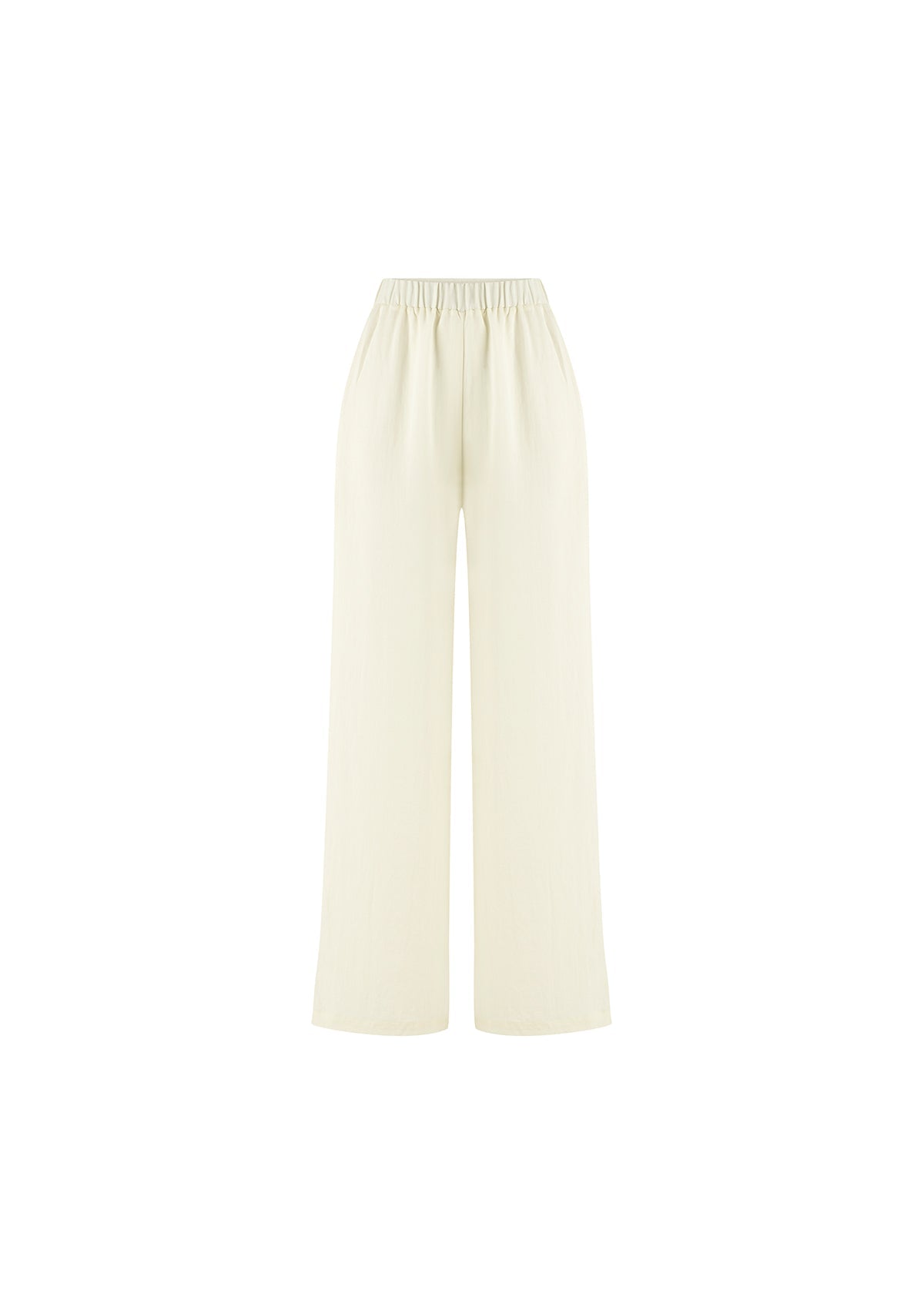 Tiny Beyaz Tencel™ Beli Lastikli Pantolon görünüm 6