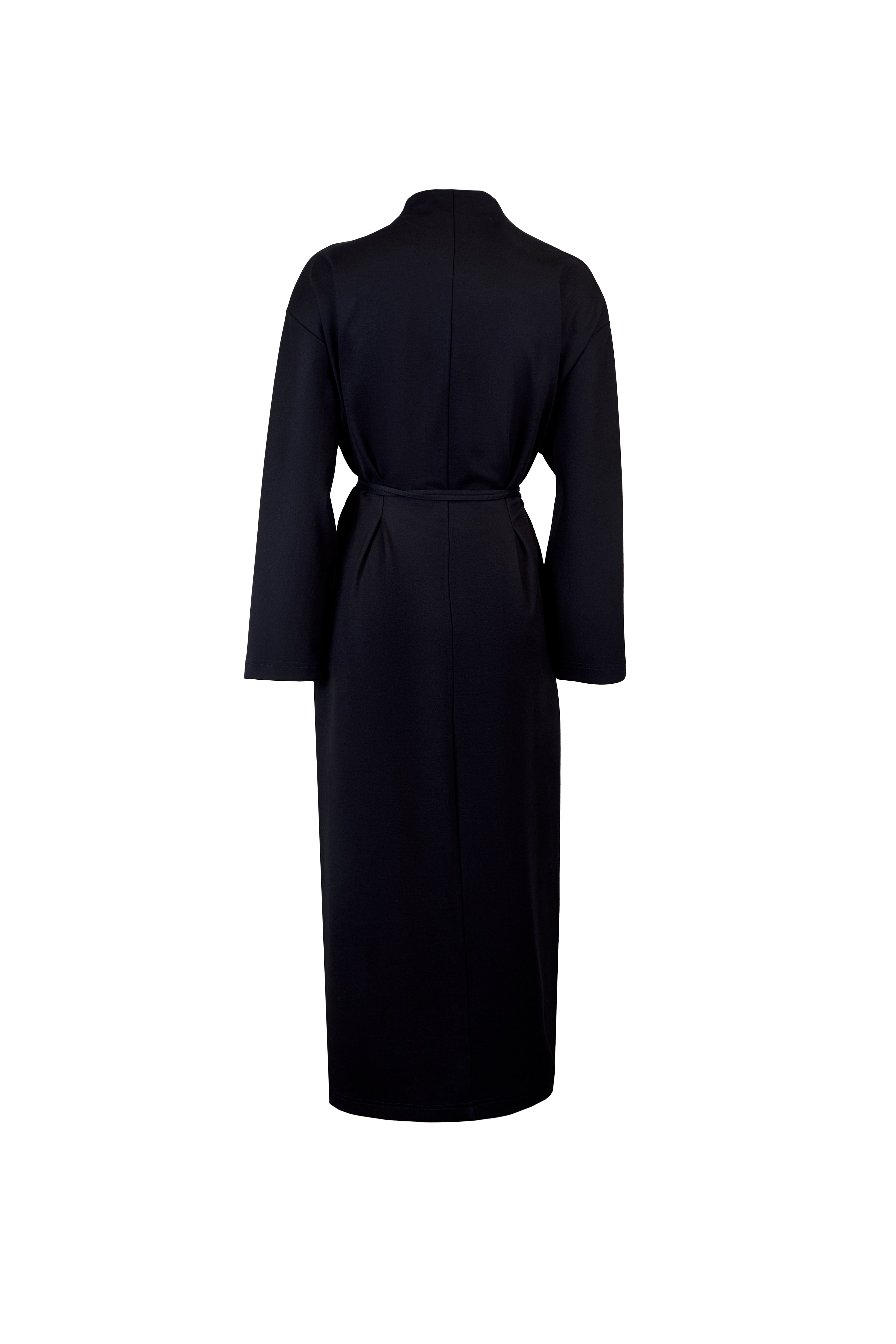 Uzun Kollu Anvelop Nakış Detaylı Uzun Elbise