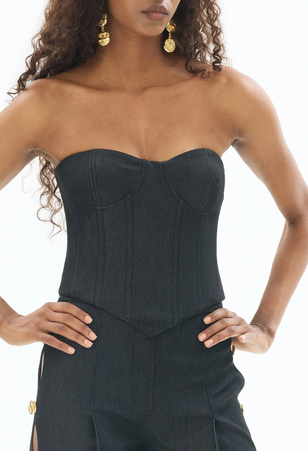 Gaia n Uranos Siyah Denim Düğmeli Pantolon görünüm 8