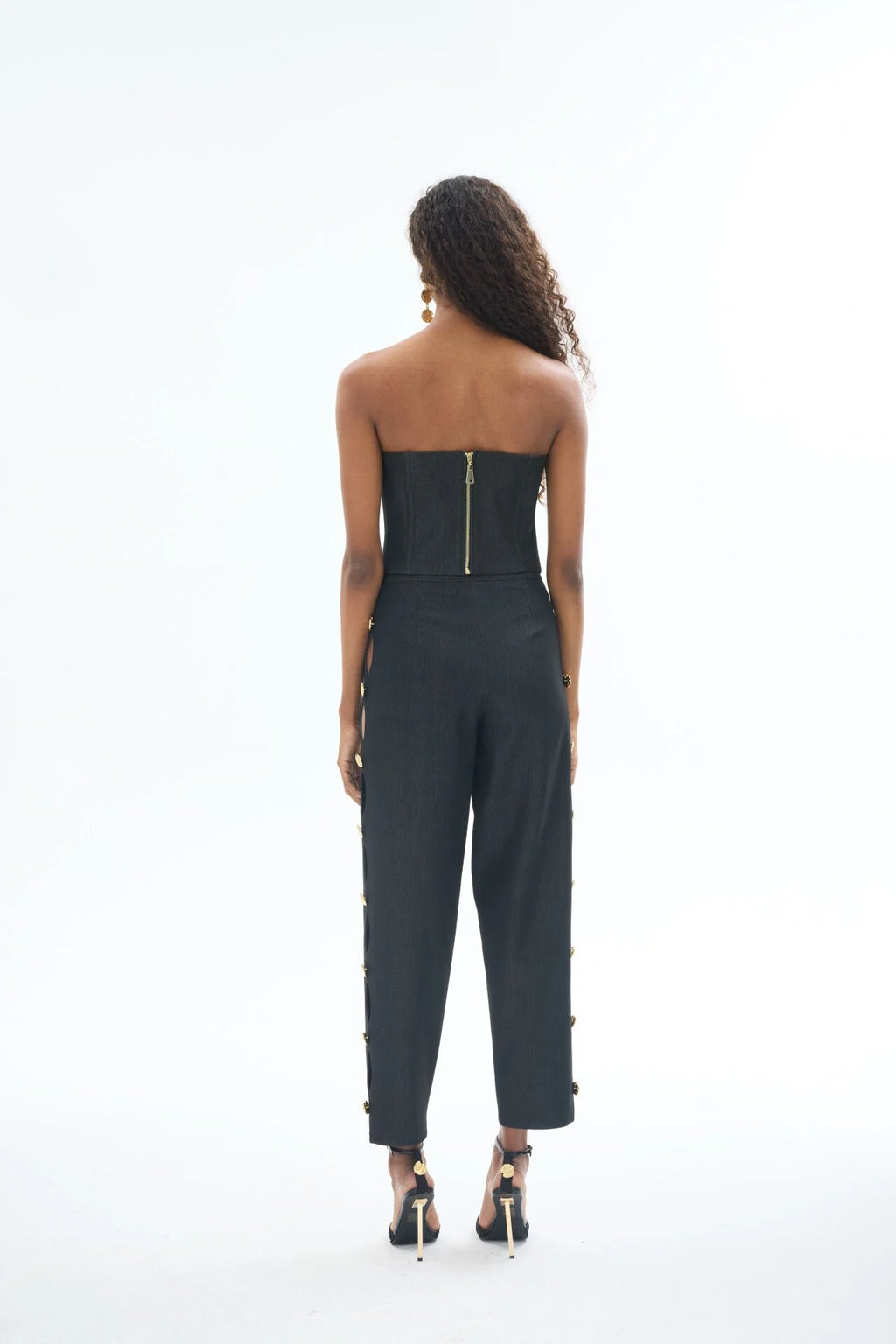 Gaia n Uranos Siyah Denim Düğmeli Pantolon görünüm 7
