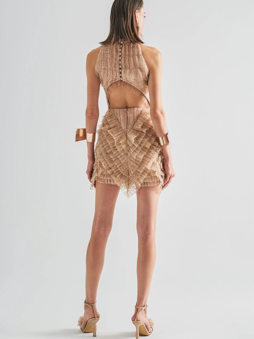 Haleia Drapeli Simli Mini Elbise