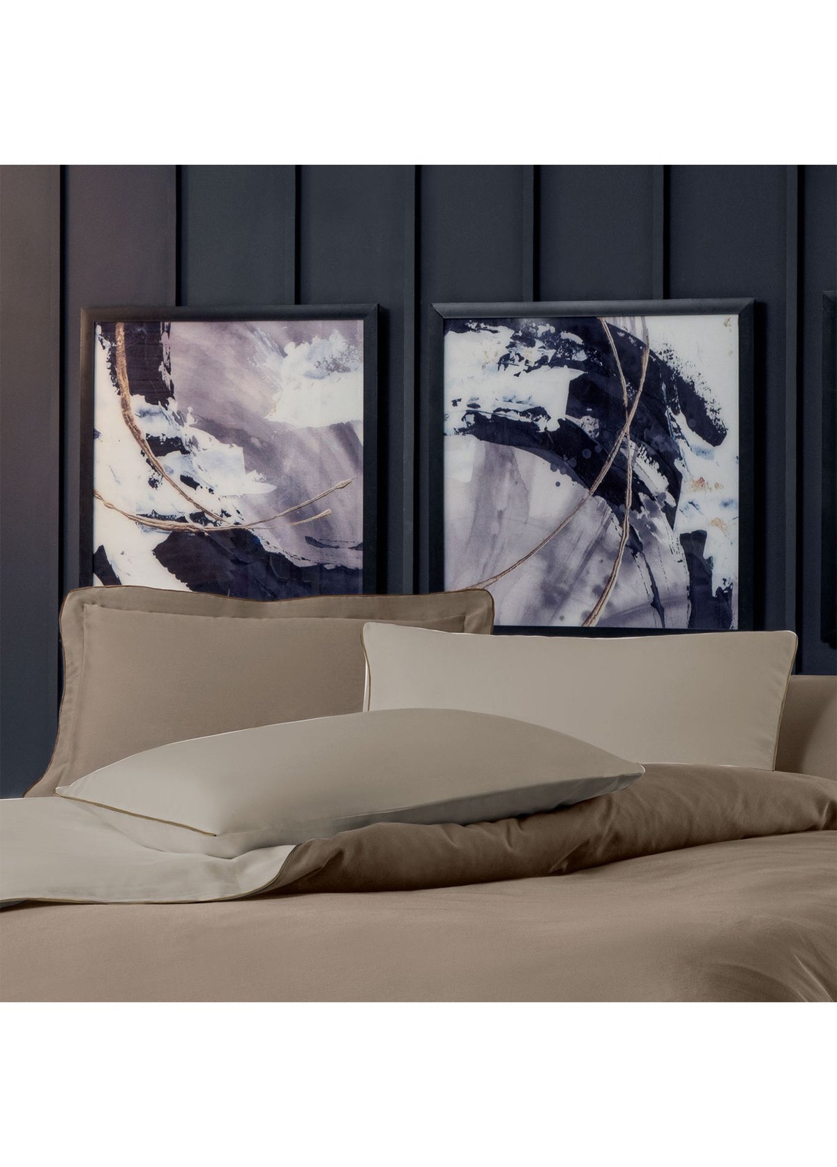 Hayra Bal Biyeli Bej Pamuk Saten 2'li Yastık Kılıfı 50 × 70 cm - görsel 2