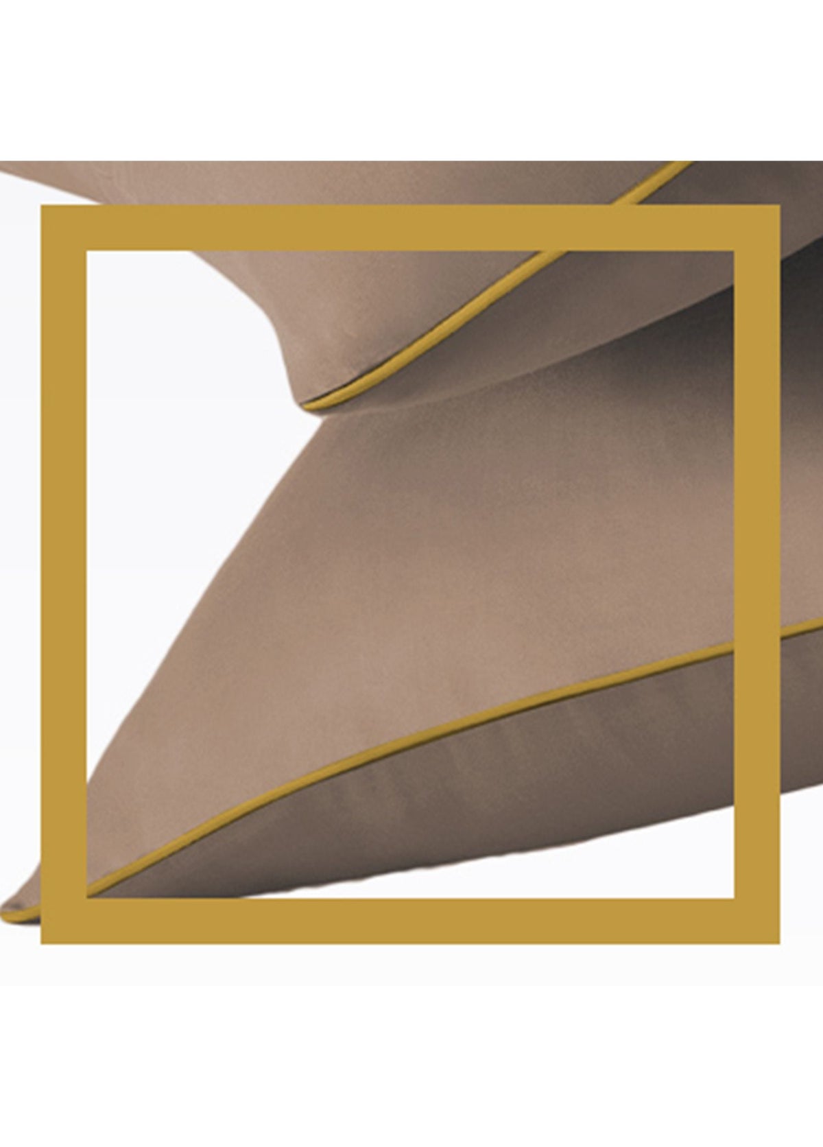 Hayra Bal Rengi Biyeli Vizon Pamuk Saten 2'li Yastık Kılıfı 50 × 70 cm - görsel 3