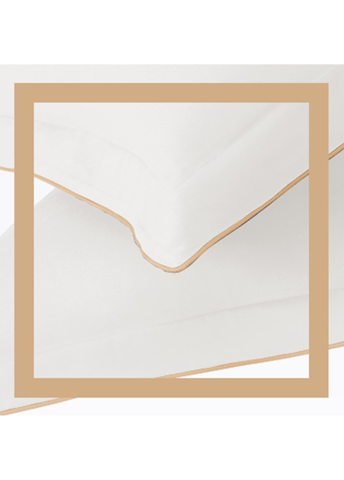 Hayra Bej Biyeli Ekru Pamuk Saten 2'li Oxford Yastık Kılıfı 50 × 70+5 cm - görsel 3