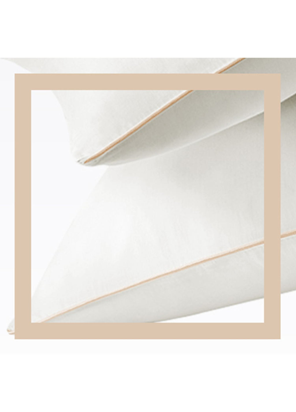 Hayra Bej Biyeli Ekru Pamuk Saten 2'li Yastık Kılıfı 50 × 70 cm - görsel 3