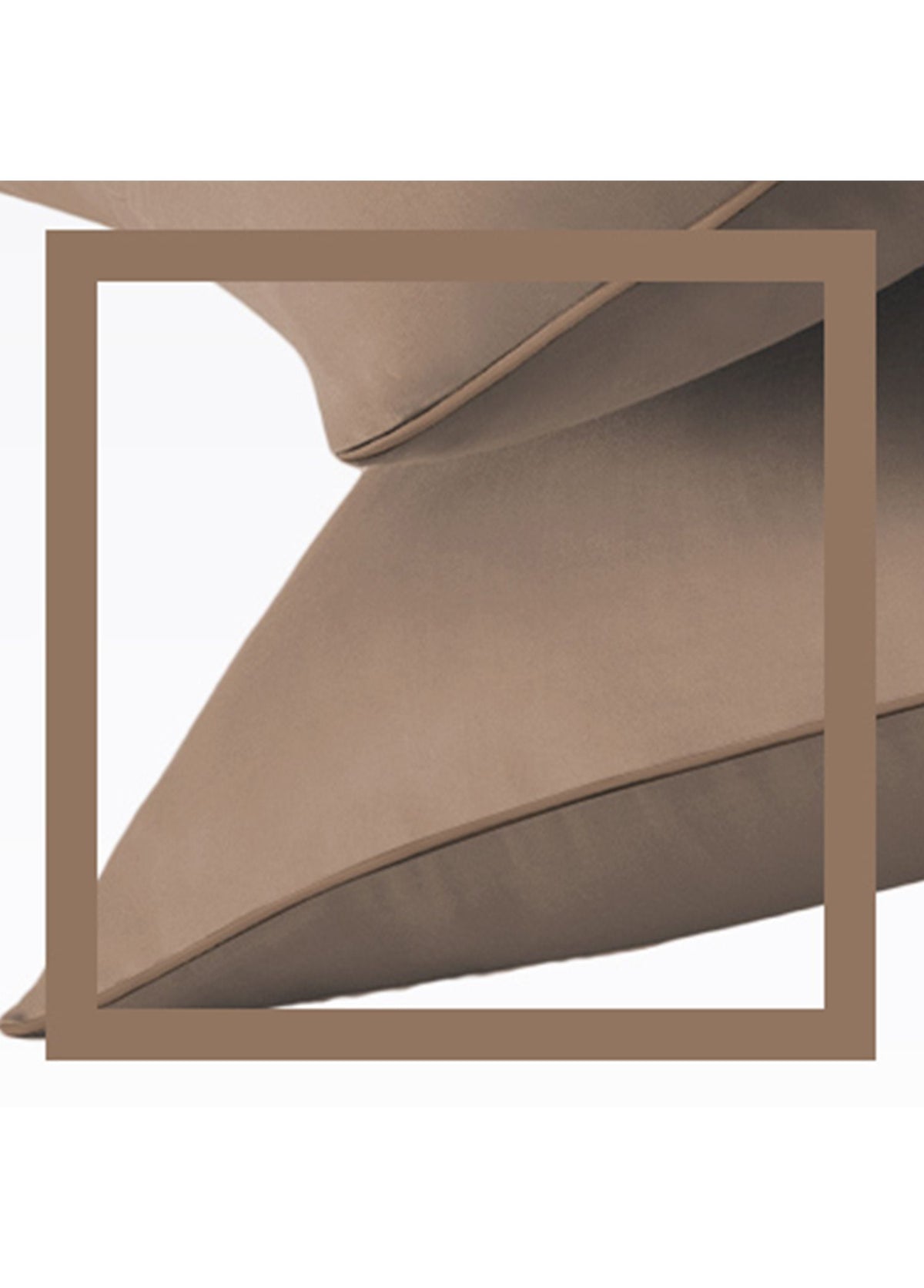 Hayra Kahverengi Biyeli Vizon Pamuk Saten 2'li Yastık Kılıfı 50 × 70 cm - görsel 3