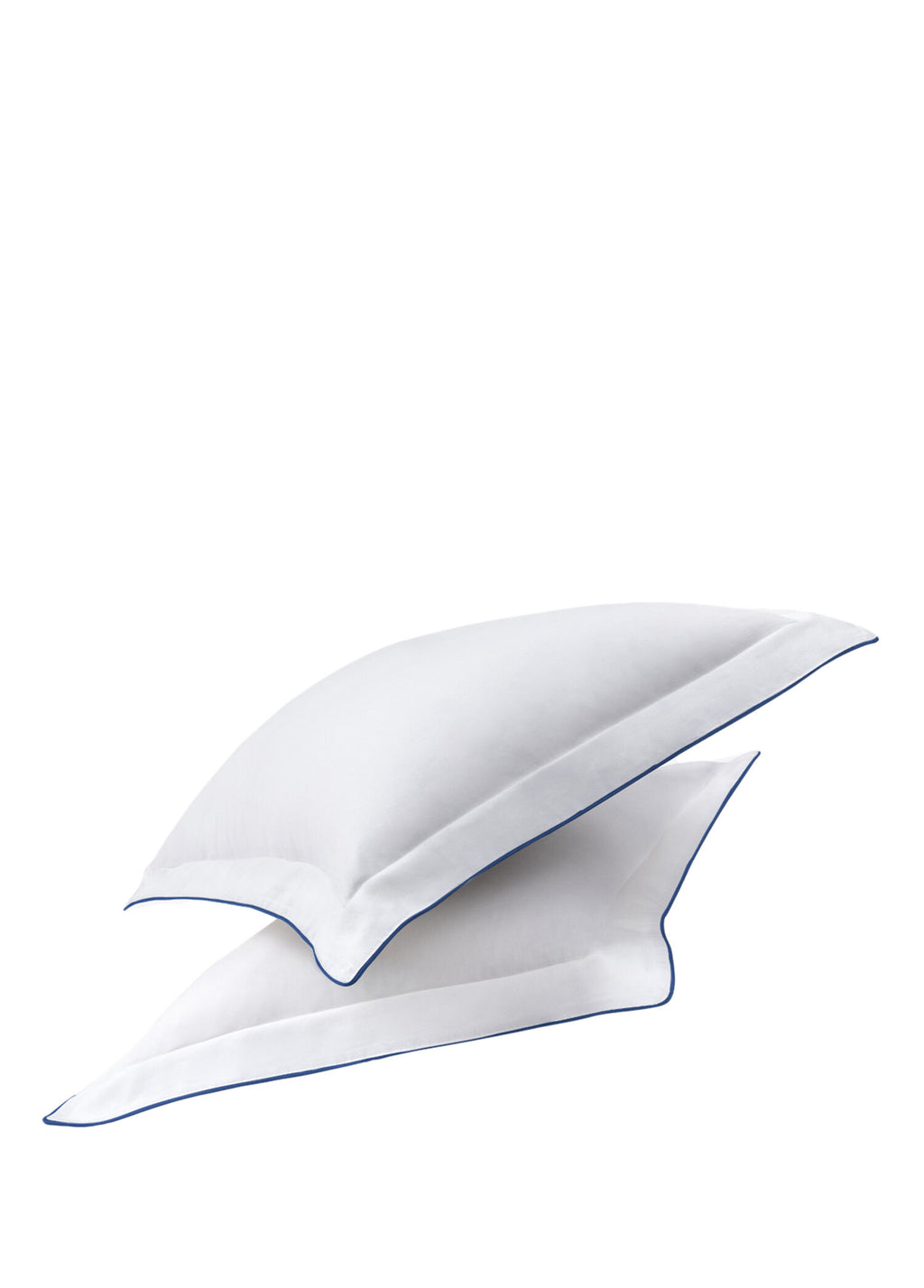 Hayra Lacivert Biyeli Beyaz Pamuk Saten 2'li Oxford Yastık Kılıfı 50 × 70+5 cm - görsel 1