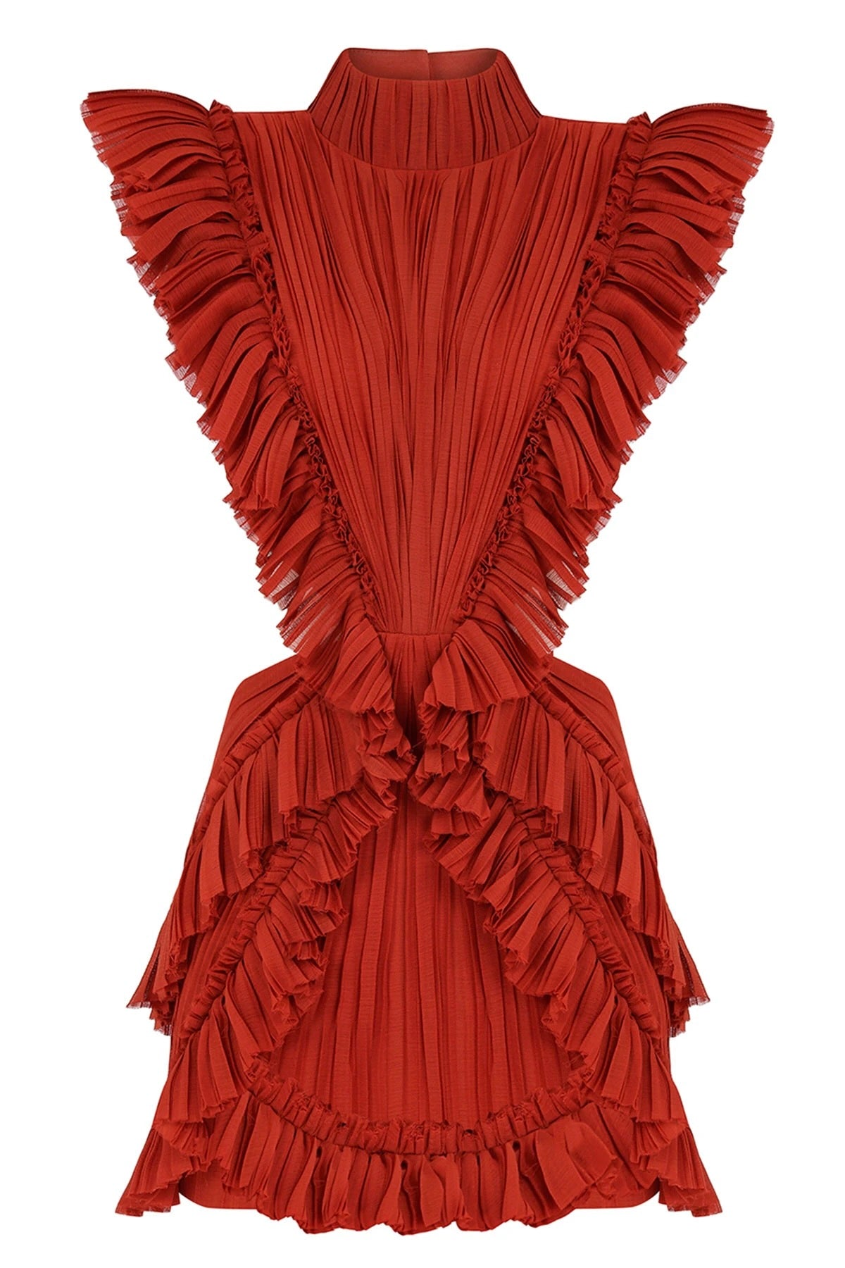 Haleia Drape Detaylı Kırmızı Mini Elbise