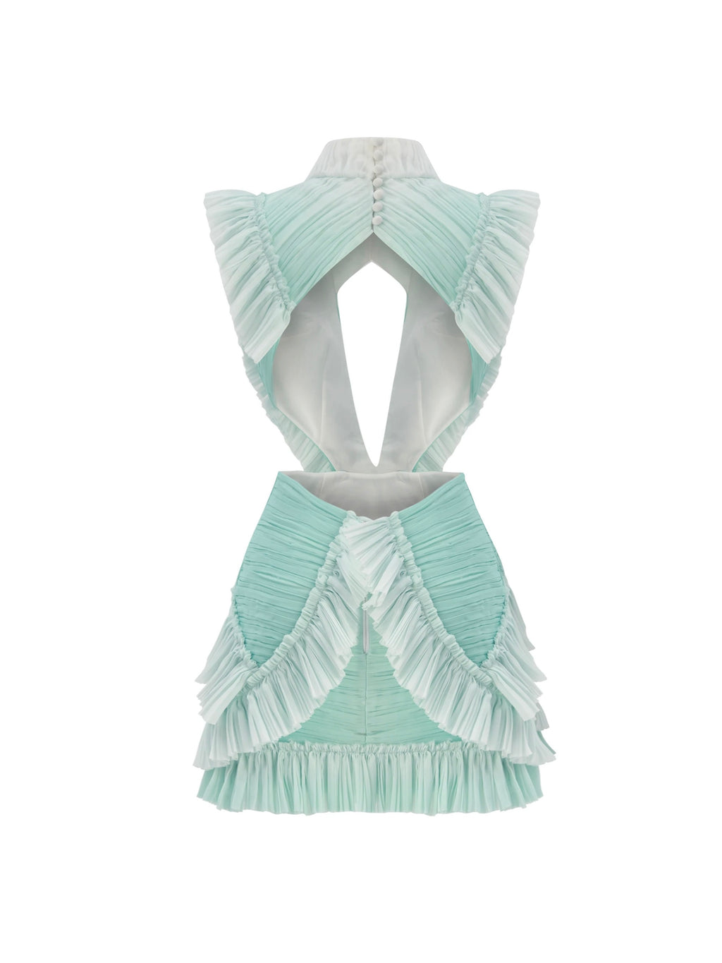 Haleia Degrade Volan Detaylı Drapeli Mini Elbise