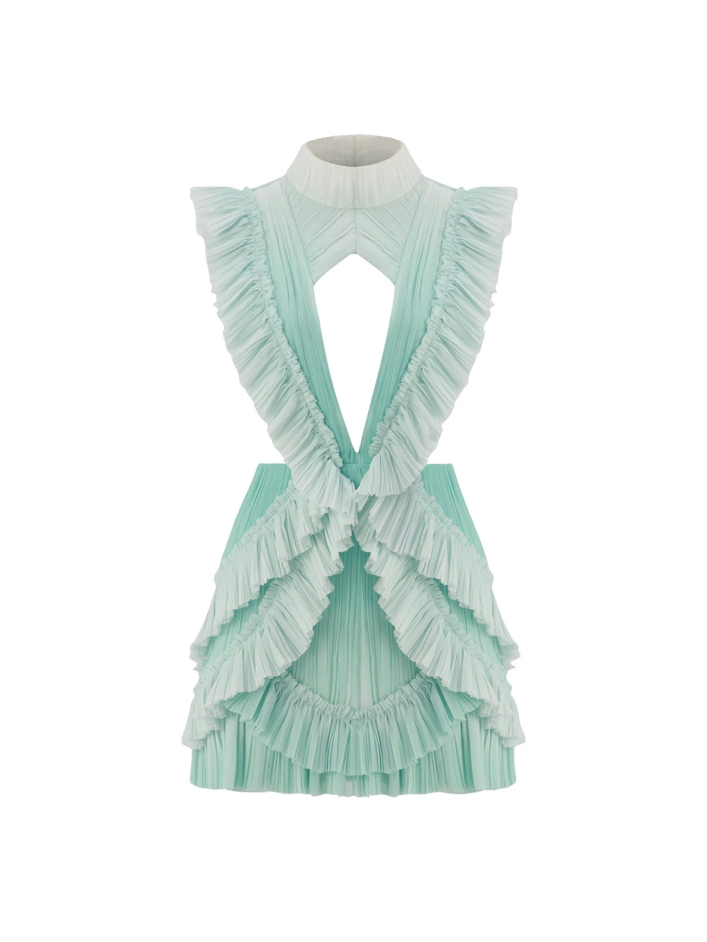 Haleia Degrade Volan Detaylı Drapeli Mini Elbise