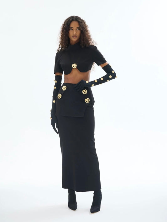 Gaia n Uranos Kısa Kollu Crop Top