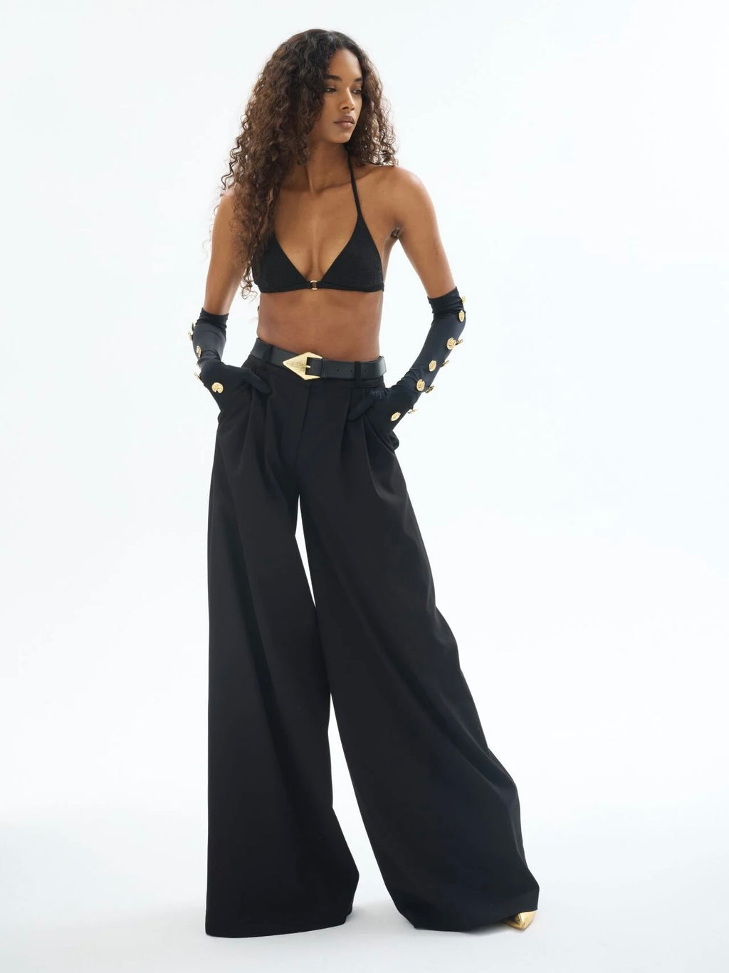 Gaia n Uranos Siyah Bol Paça Pantolon