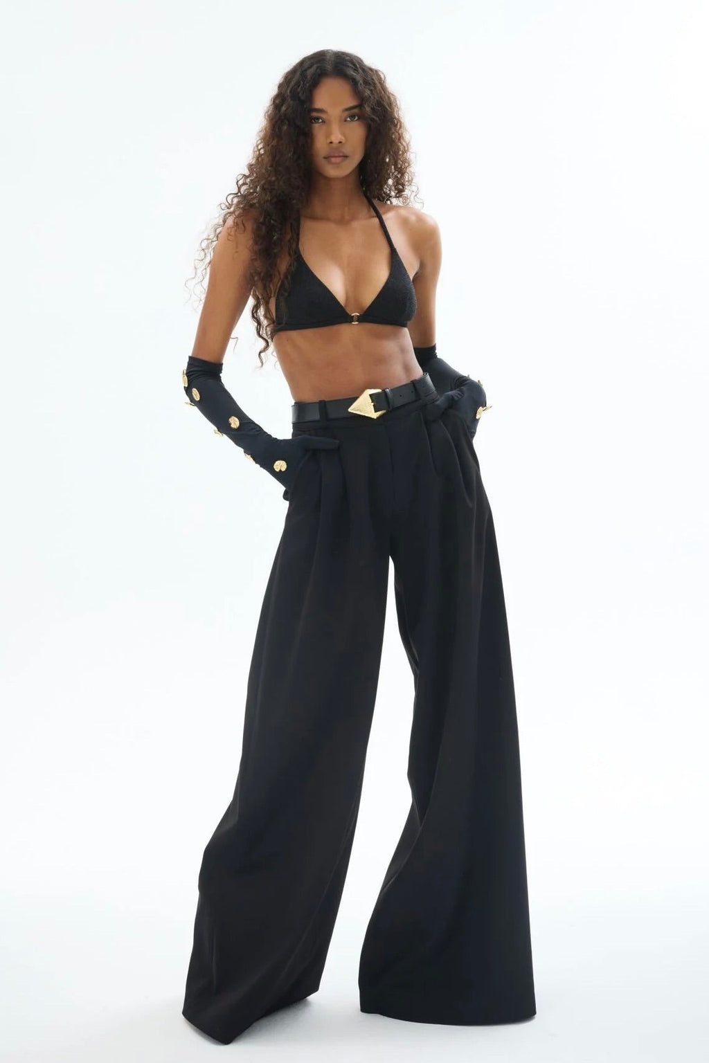 Gaia n Uranos Siyah Bol Paça Pantolon