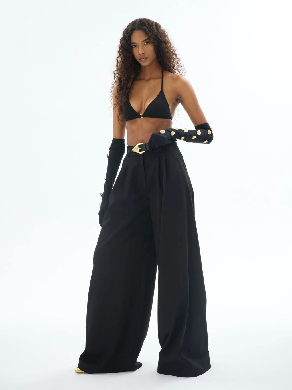 Gaia n Uranos Siyah Bol Paça Pantolon