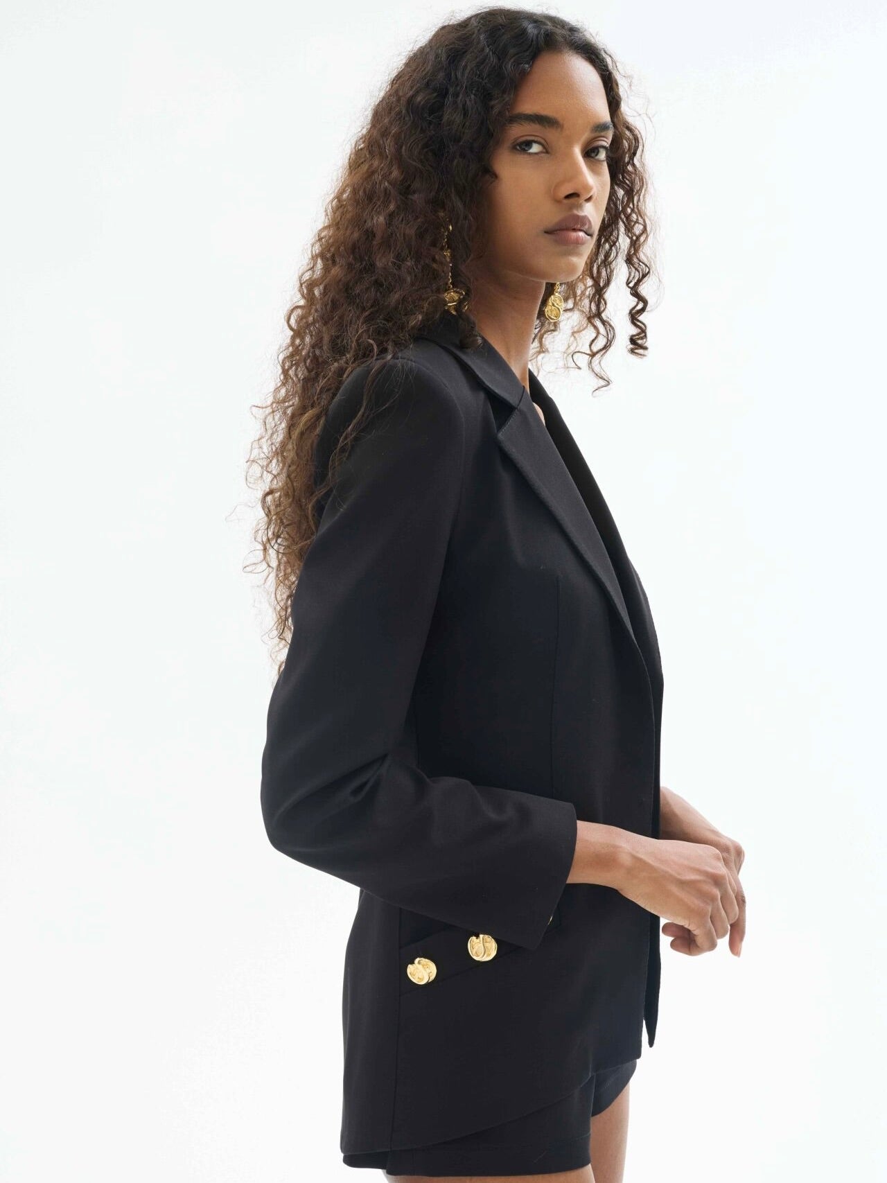 Gaia n Uranos Siyah Arkası Uzun Ceket