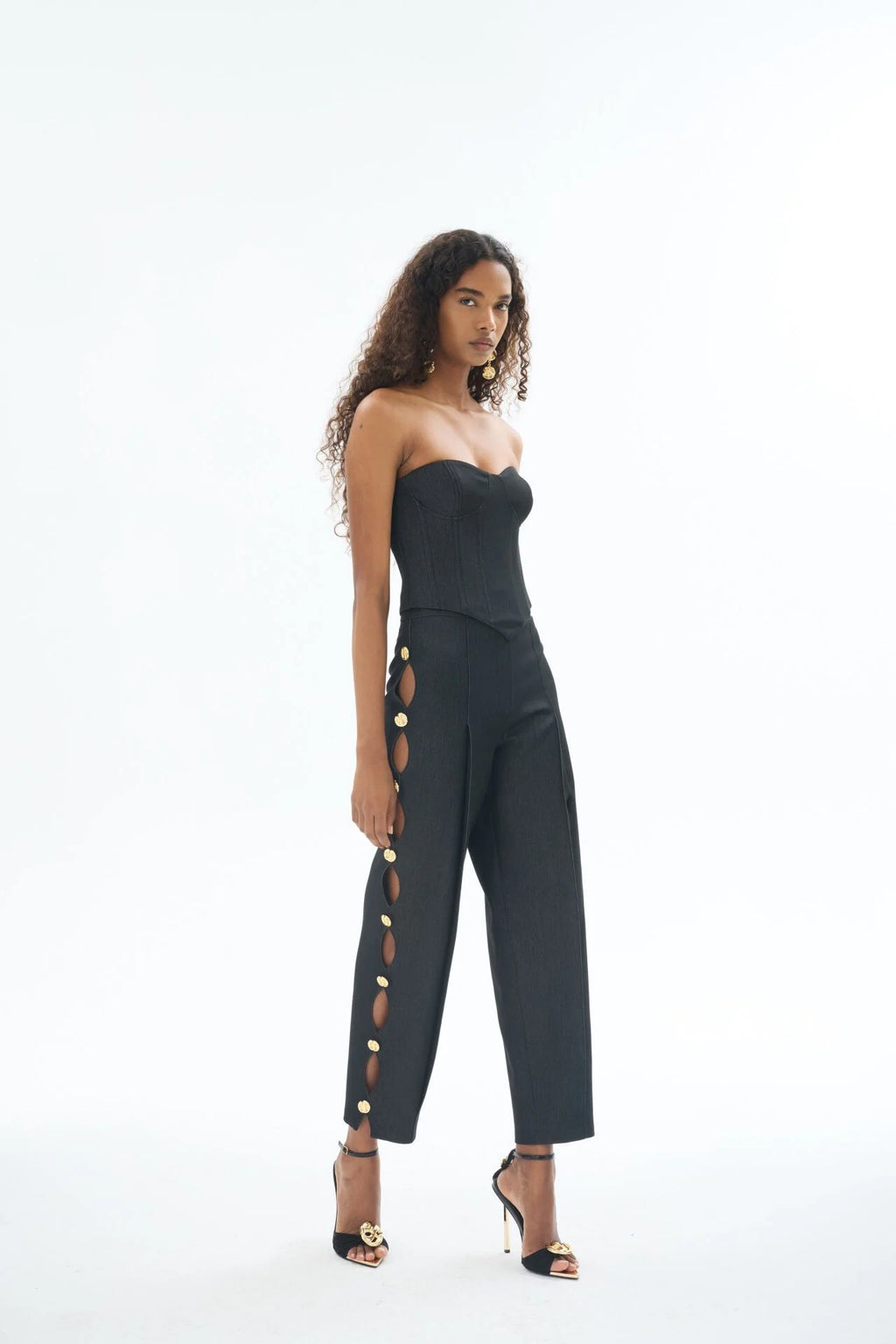 Gaia n Uranos Siyah Denim Düğmeli Pantolon görünüm 6