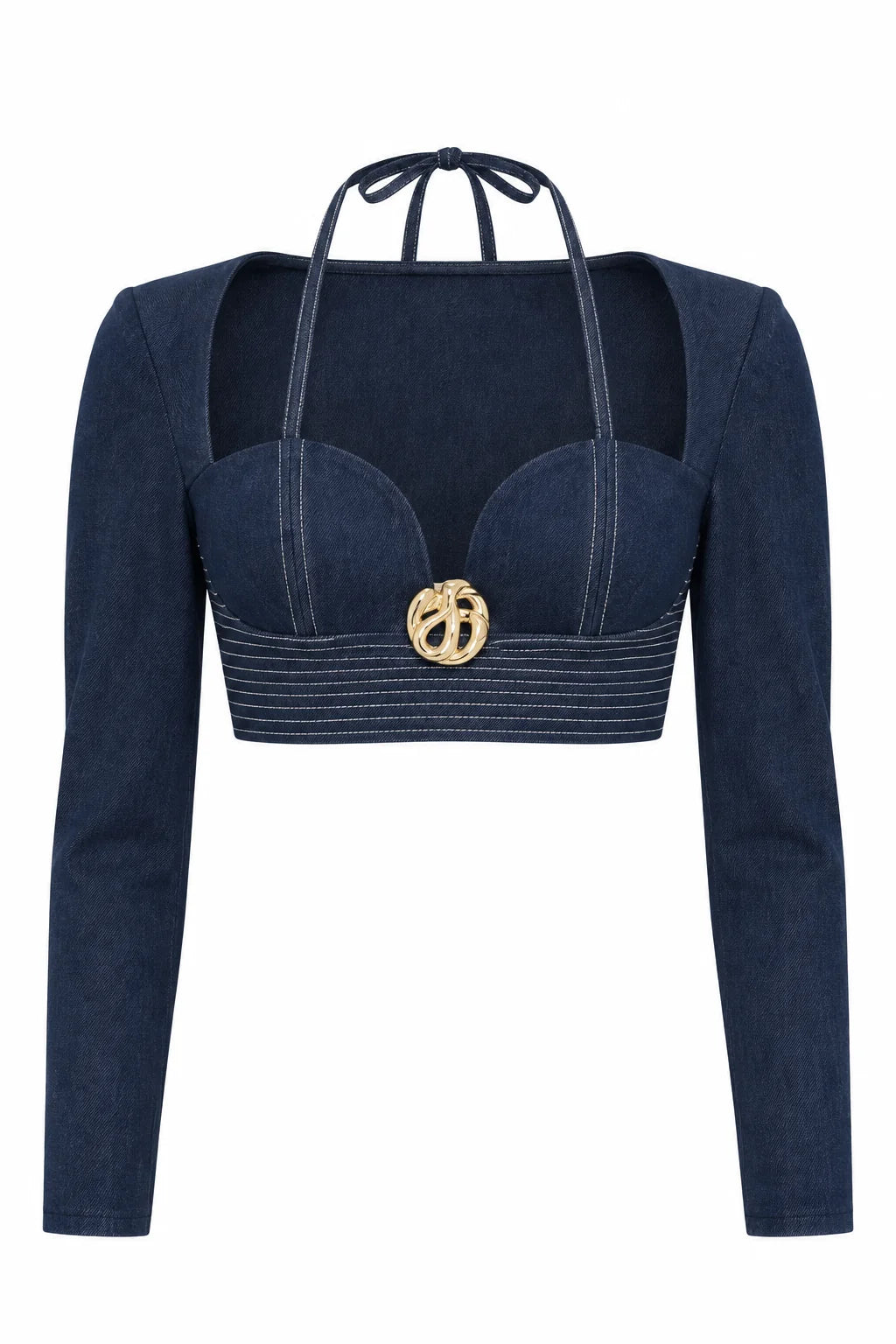 Gaia n Uranos Denim Crop Büstiyer dekupe görünüm