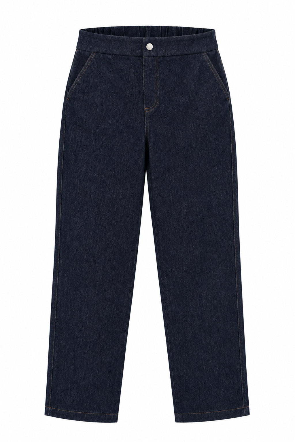 Utopian Yüksek Bel Düz Paça Denim Pantolon dekupe görünüm