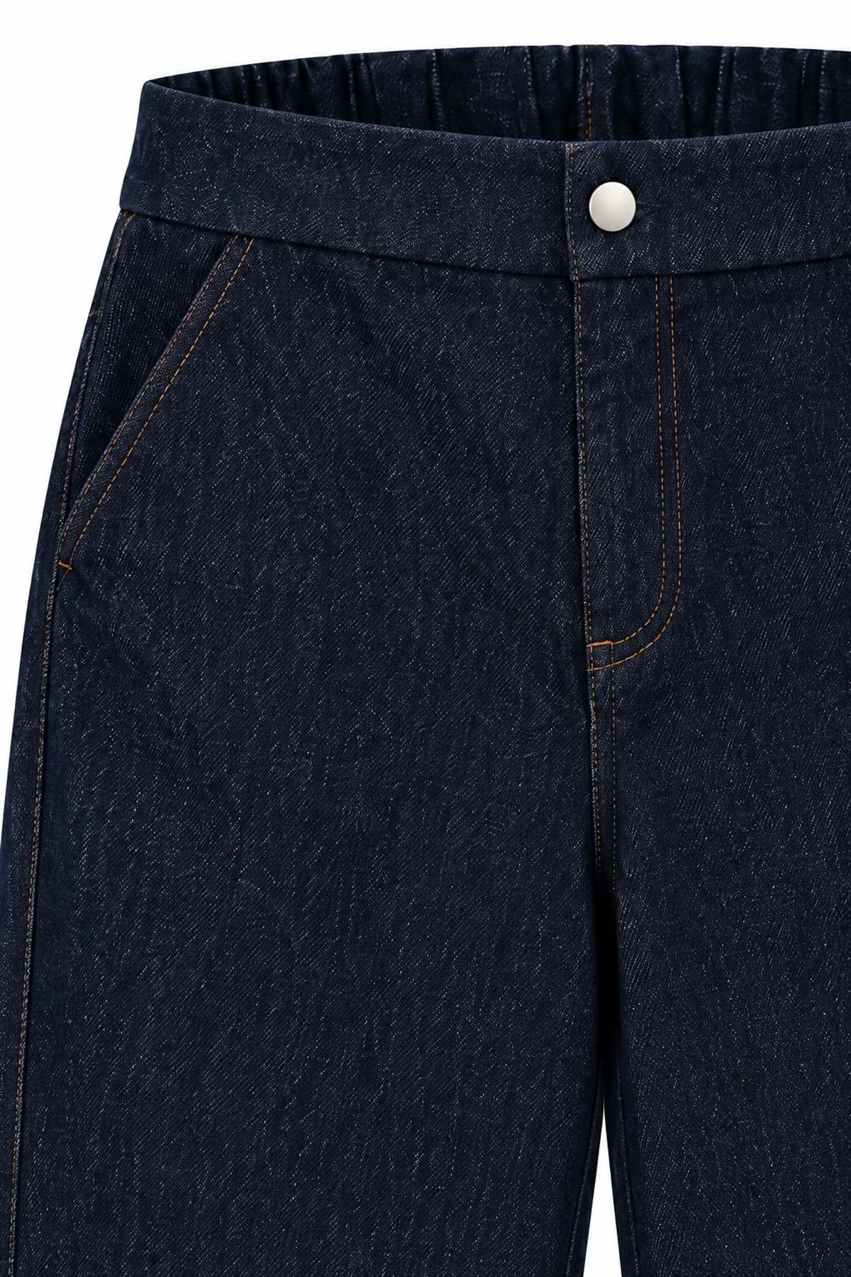 Utopian Yüksek Bel Düz Paça Denim Pantolon görünüm 3