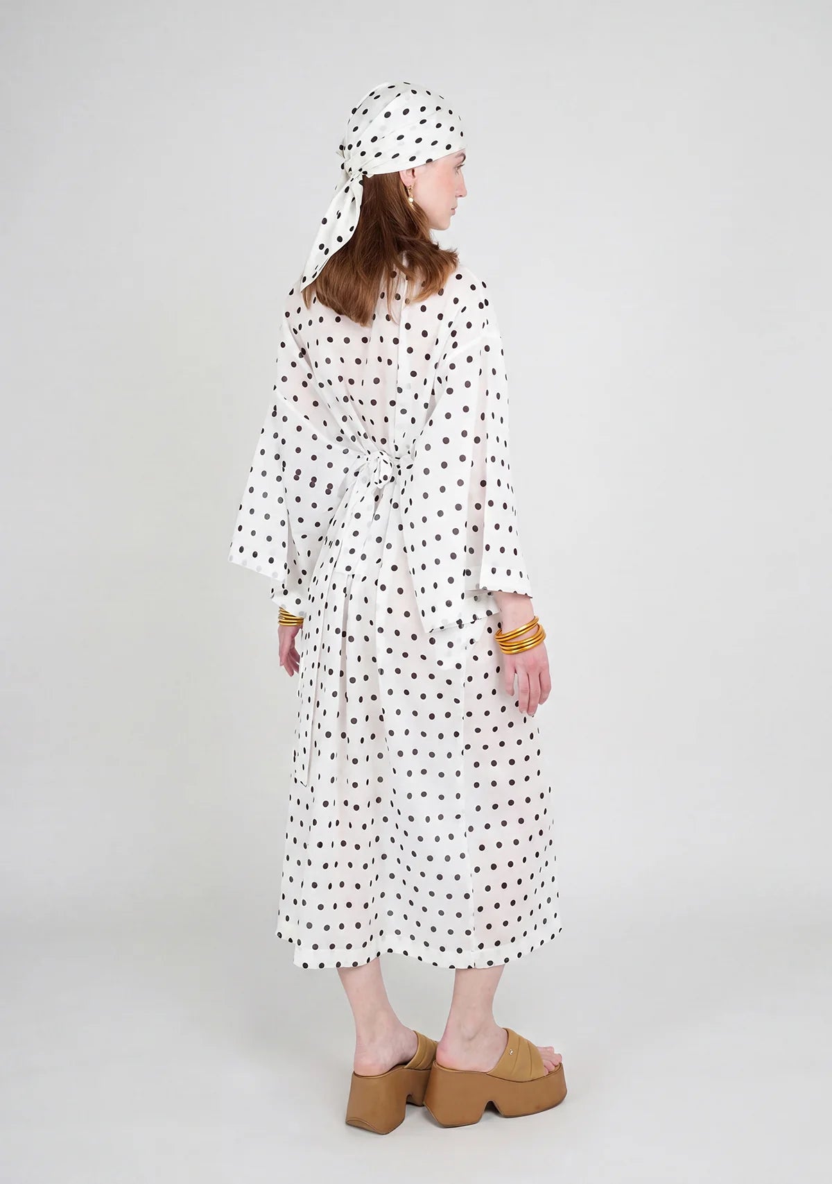 Tiny Desenli Saf Pamuk Kimono