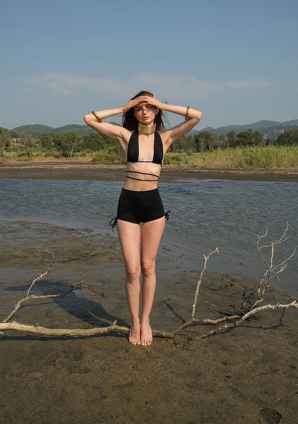Tiny Siyah Bağlamalı Bikini Üstü ana görünüm