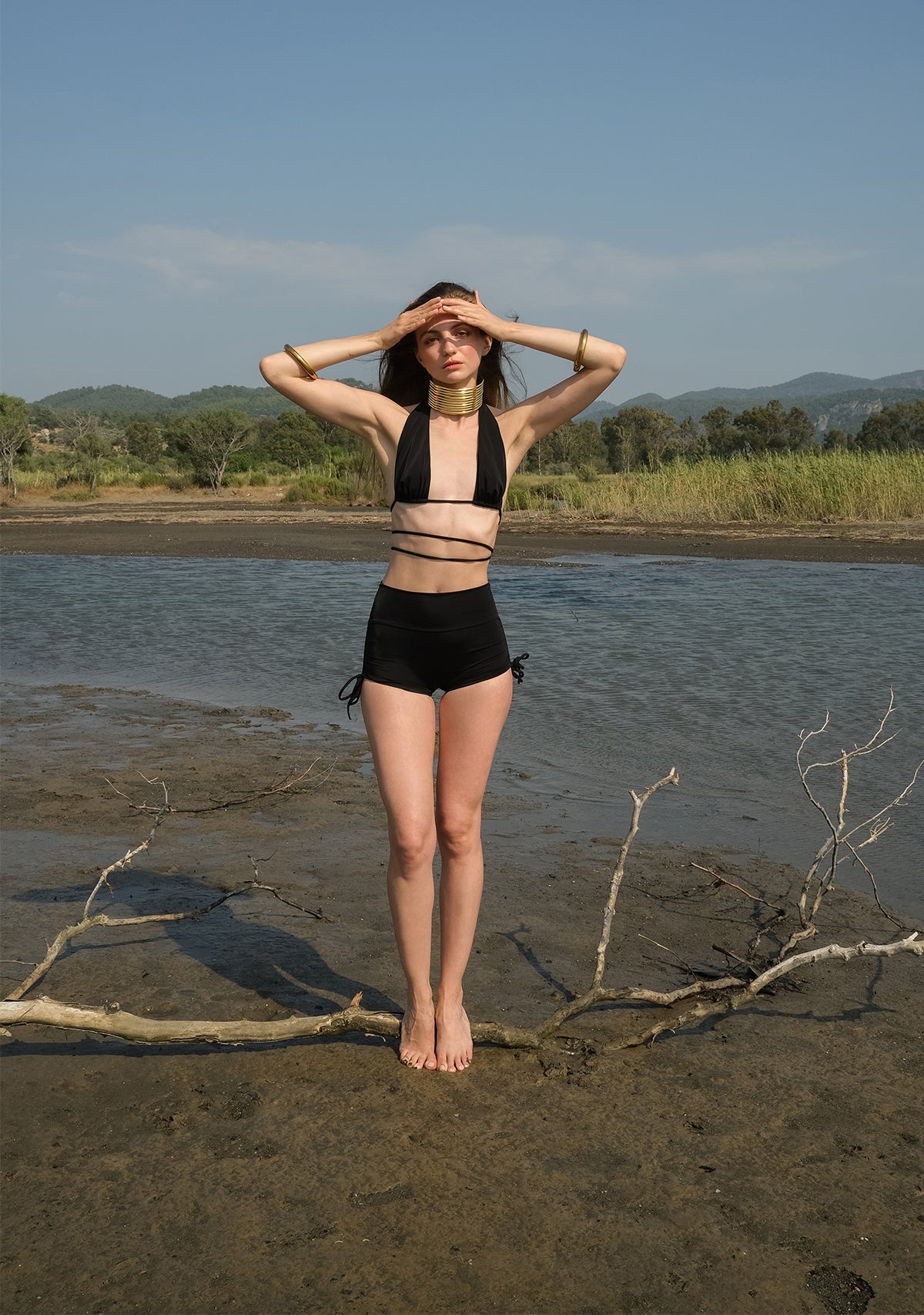 Tiny Siyah Bağlamalı Bikini Üstü ana görünüm
