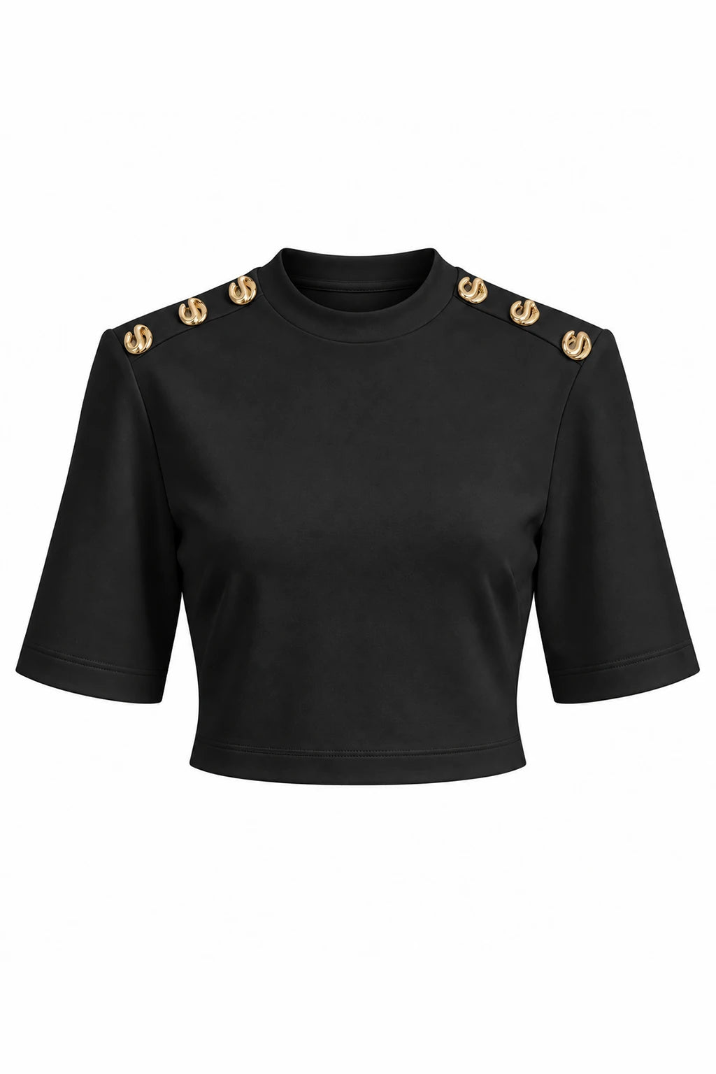 Gaia n Uranos Düğmeli Crop  Tshirt dekupe görünüm