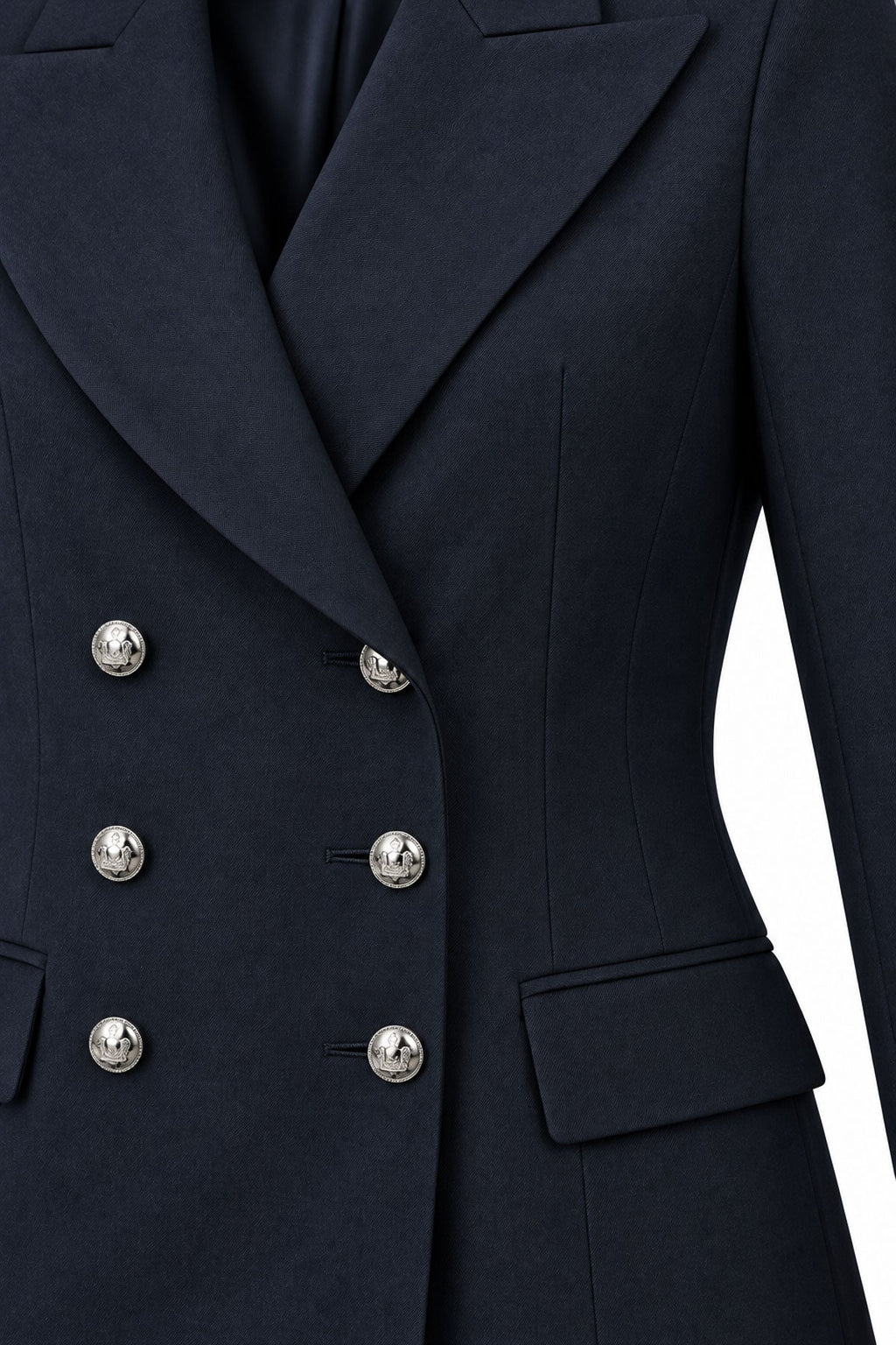 Utopian Slim Fit Metal Düğmeli Kruvaze Ceket görünüm 3
